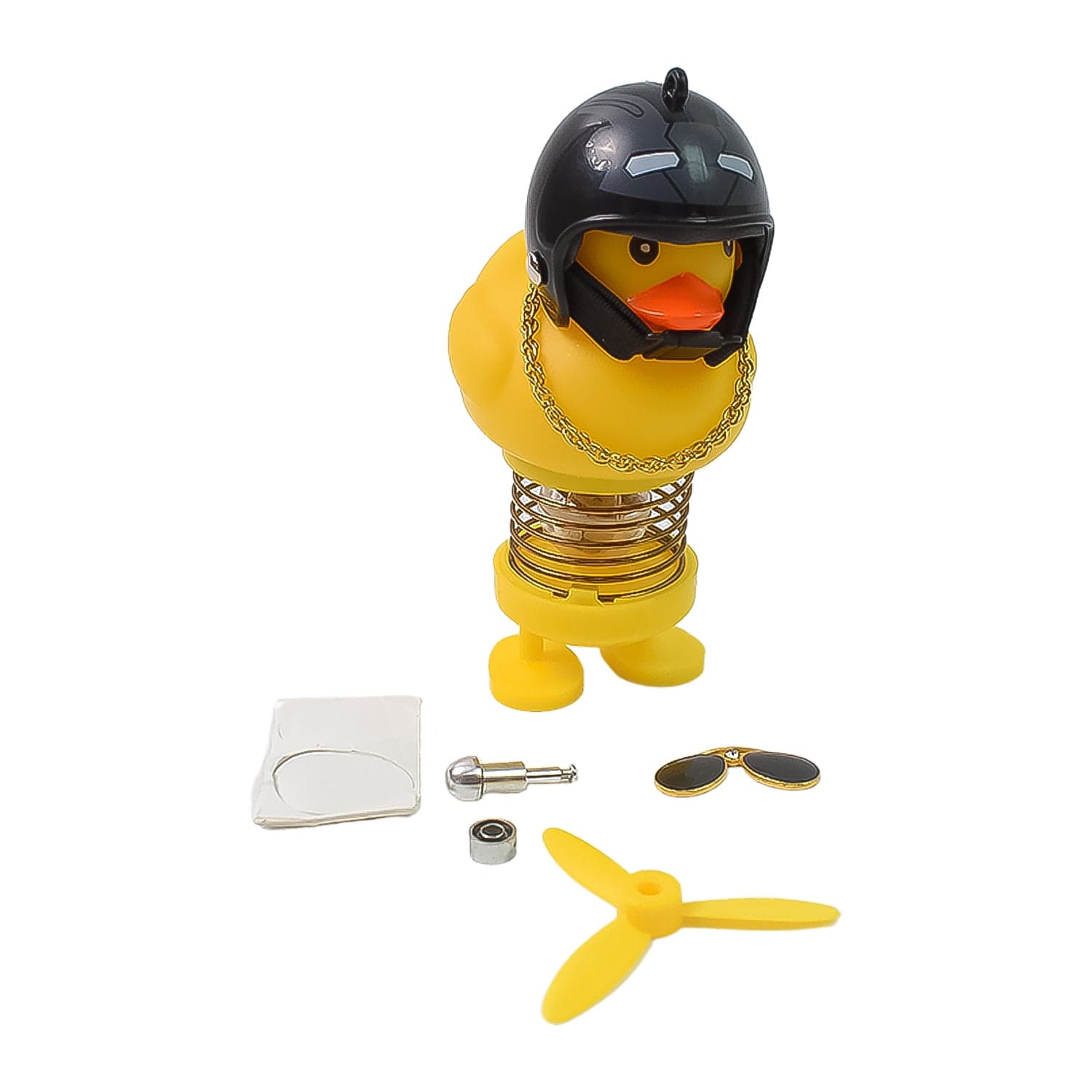Spring Doll Dance Toy Duck Car Bicycle Bell with Propeller Helmet (1 Pc / Mix Design) thumbnail 5