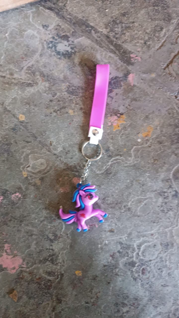 Cute Cartoon Unicorn Keychain with Silicone Strap (1 Pc / Mix design) thumbnail 11