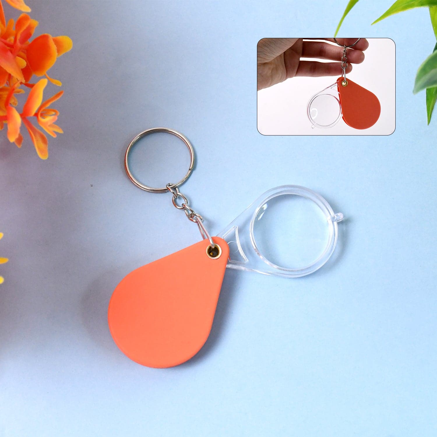Folding Magnifier, Portable Mini Magnifier Keychain (1 Pc) thumbnail 1