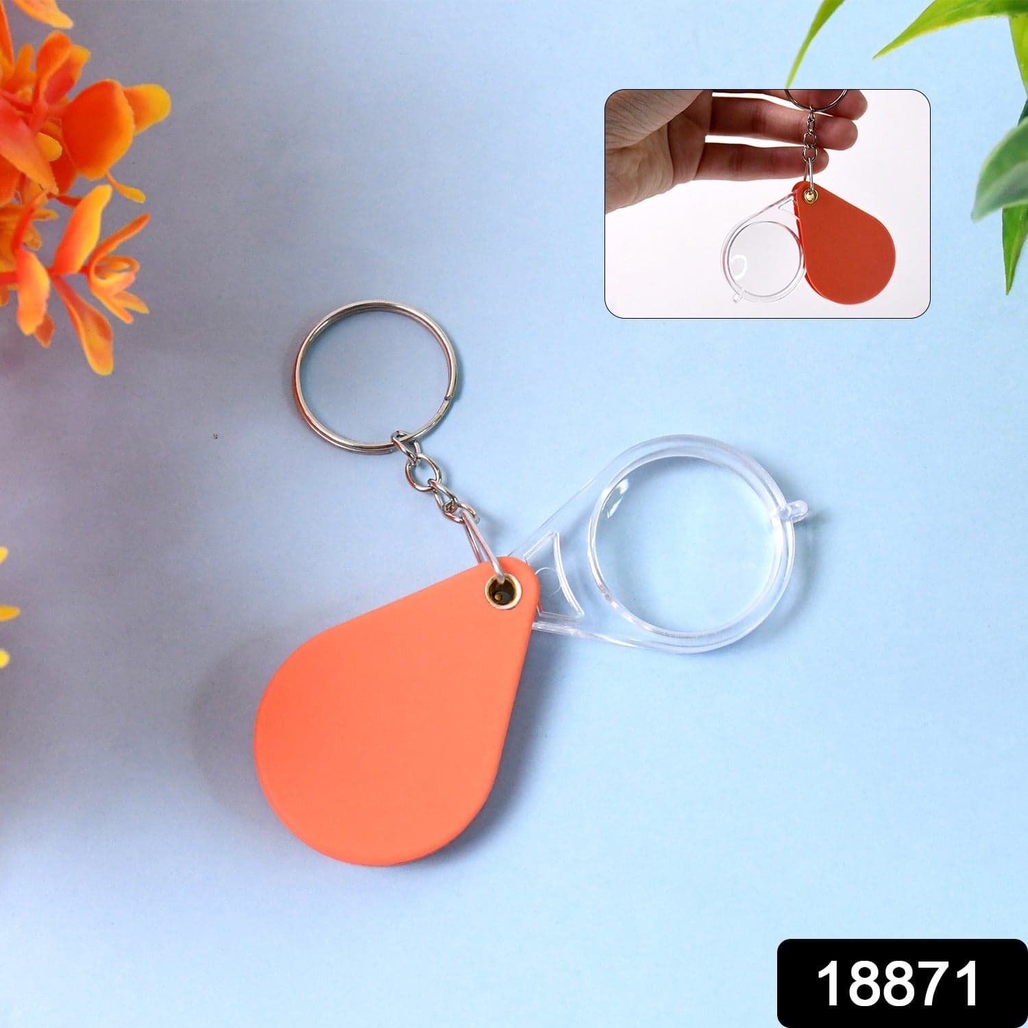 Folding Magnifier, Portable Mini Magnifier Keychain (1 Pc) thumbnail 2