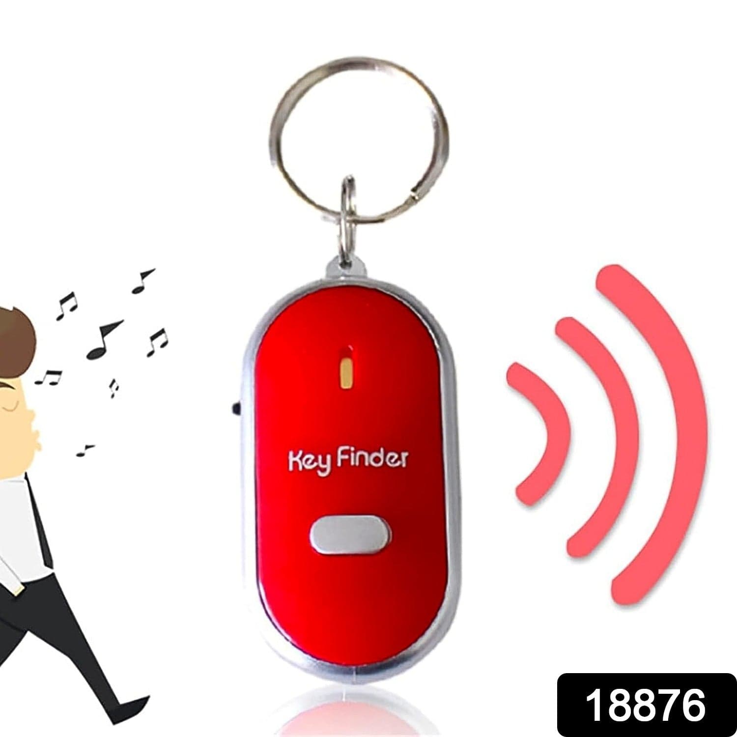 Key Finder Anti Key Lost Key Chain Whistle Induction (1 Pc) thumbnail 2