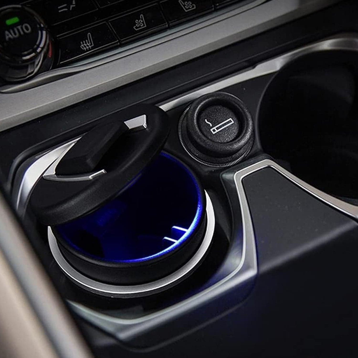 Portable Car Ashtray with Lid and Blue LED Light (1 Pc) thumbnail 5