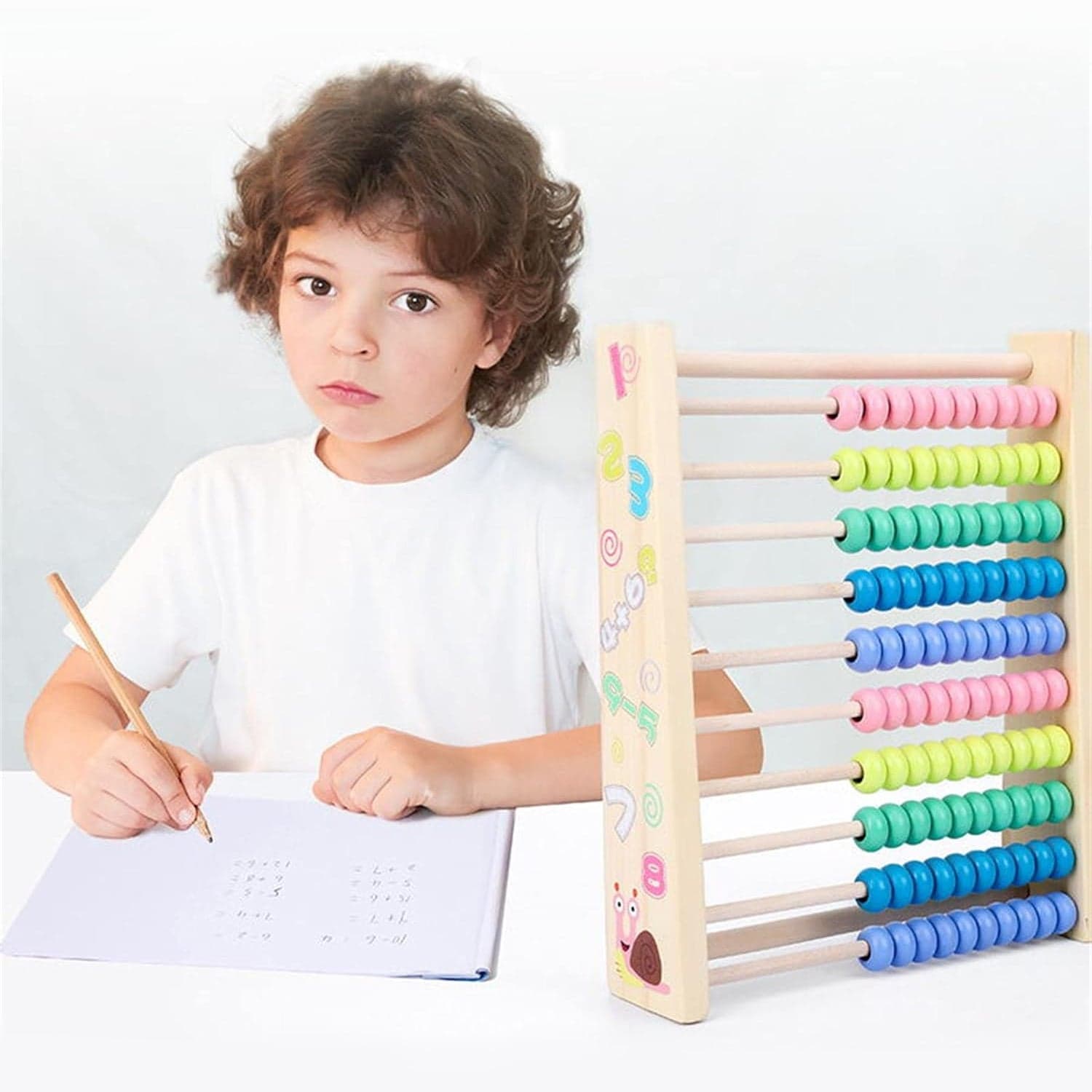 Wooden Counting Number Maths Learning Abacus Toy (1 Pc) thumbnail 6