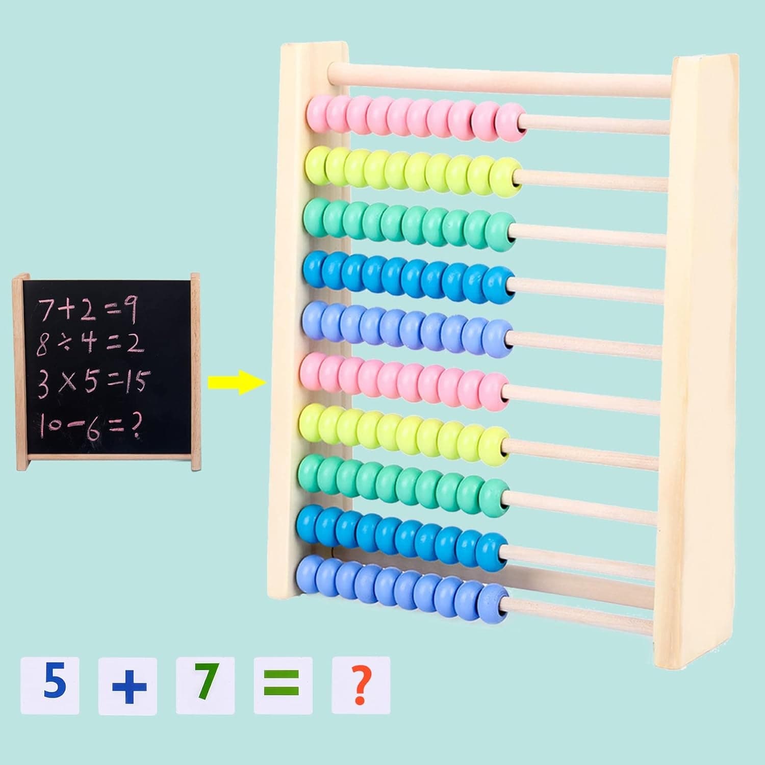 Wooden Counting Number Maths Learning Abacus Toy (1 Pc) thumbnail 7