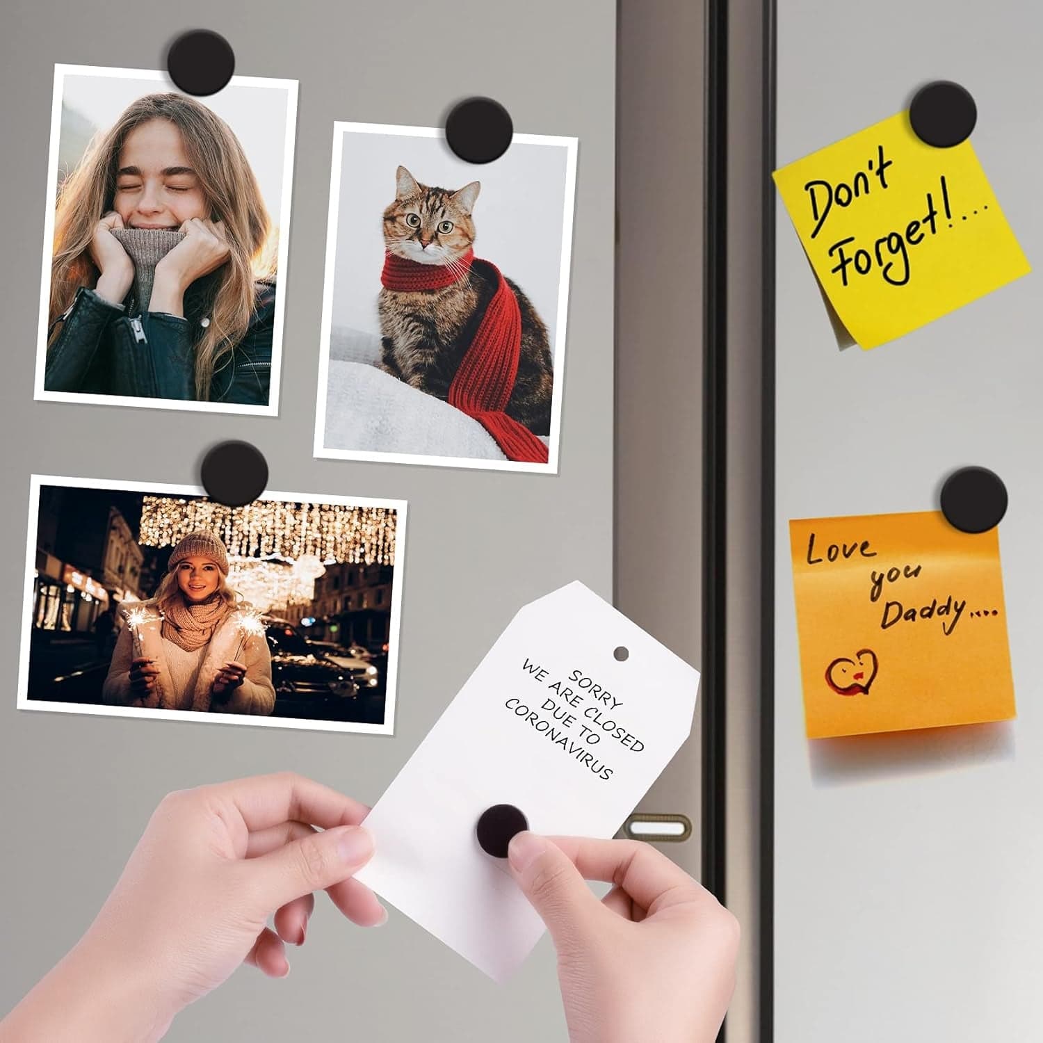 Magnets with Adhesive Backing Magnetic Tape Magnet Strips (18 Pcs Set) thumbnail 3