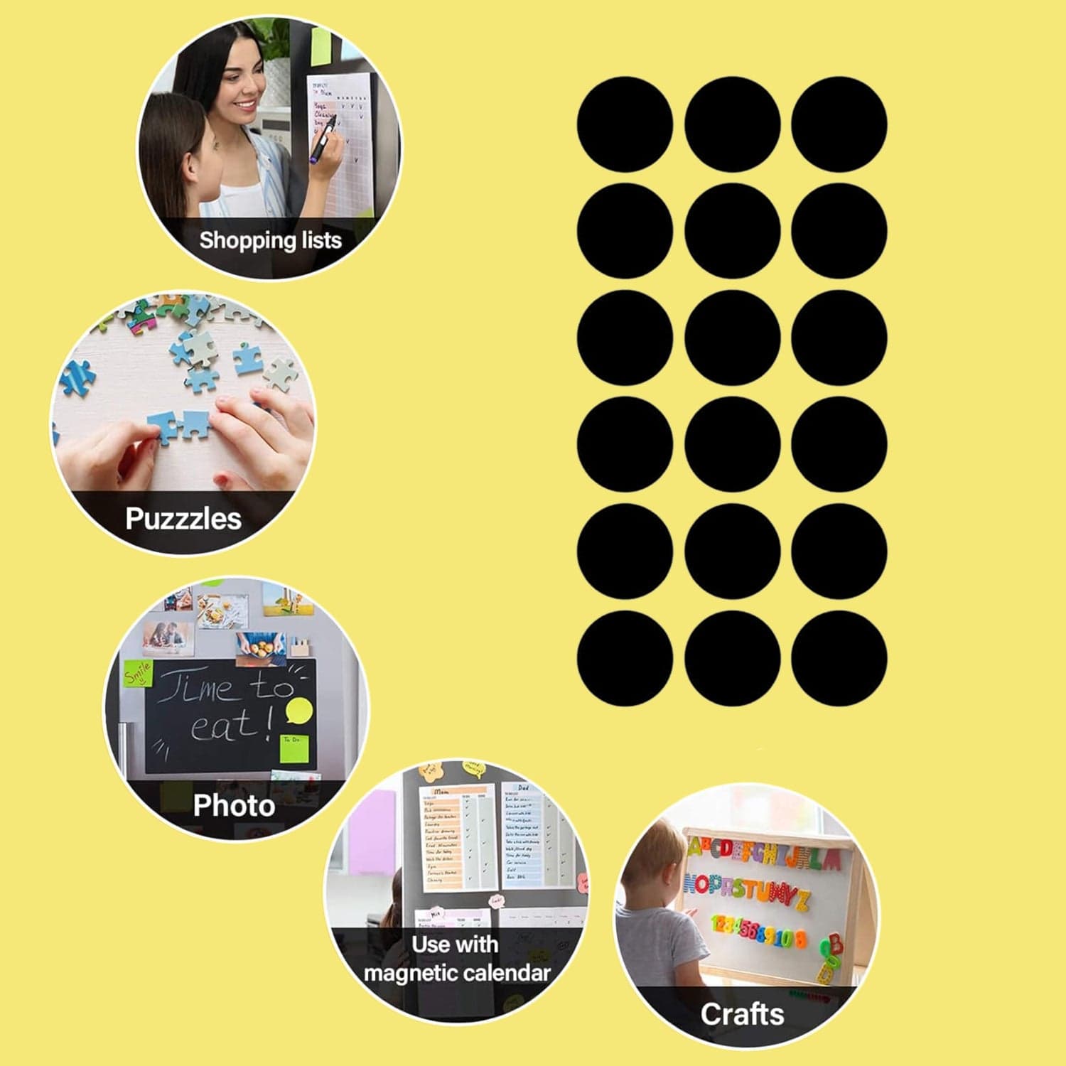 Magnets with Adhesive Backing Magnetic Tape Magnet Strips (18 Pcs Set) thumbnail 4