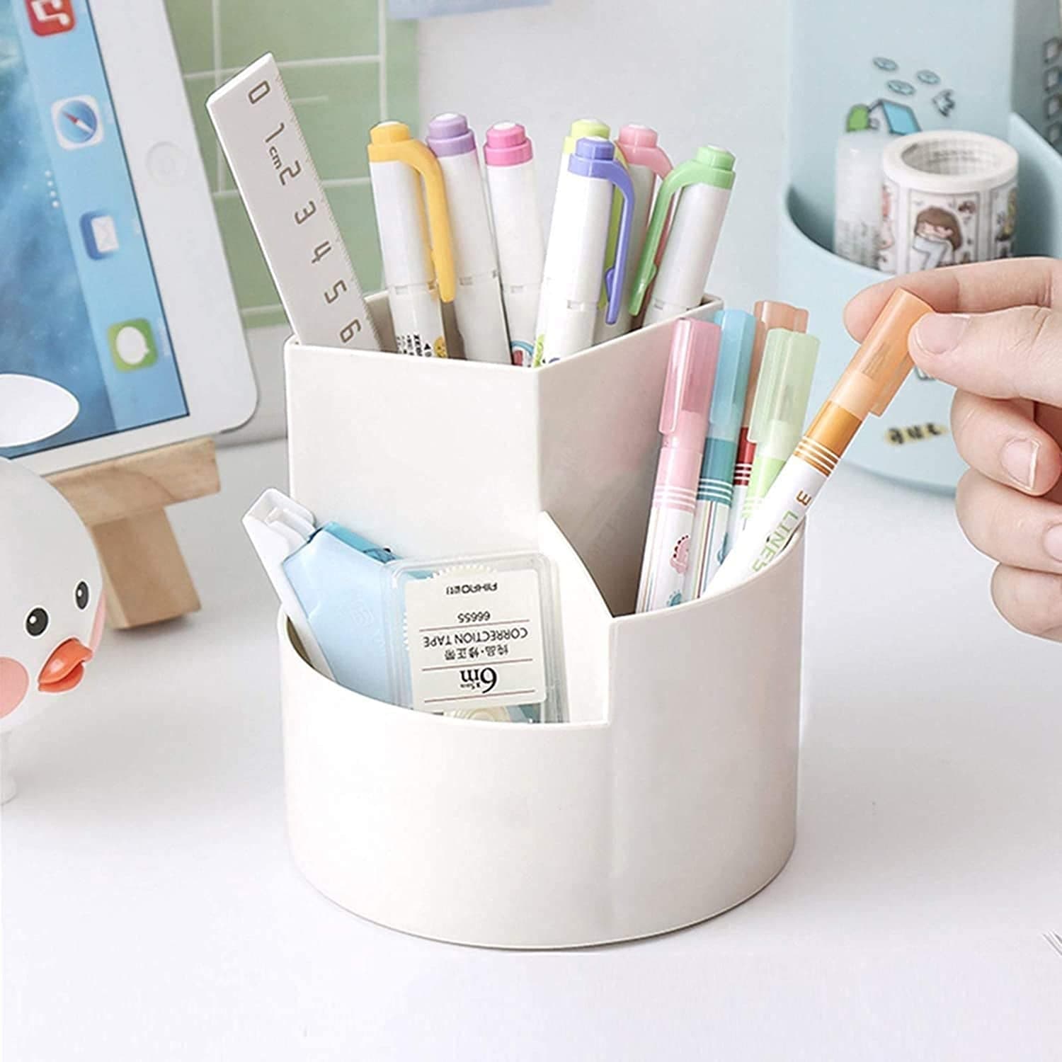 Plastic Rotatable Pen Holder, Pencil Marker Holder (1 Pc) thumbnail 5