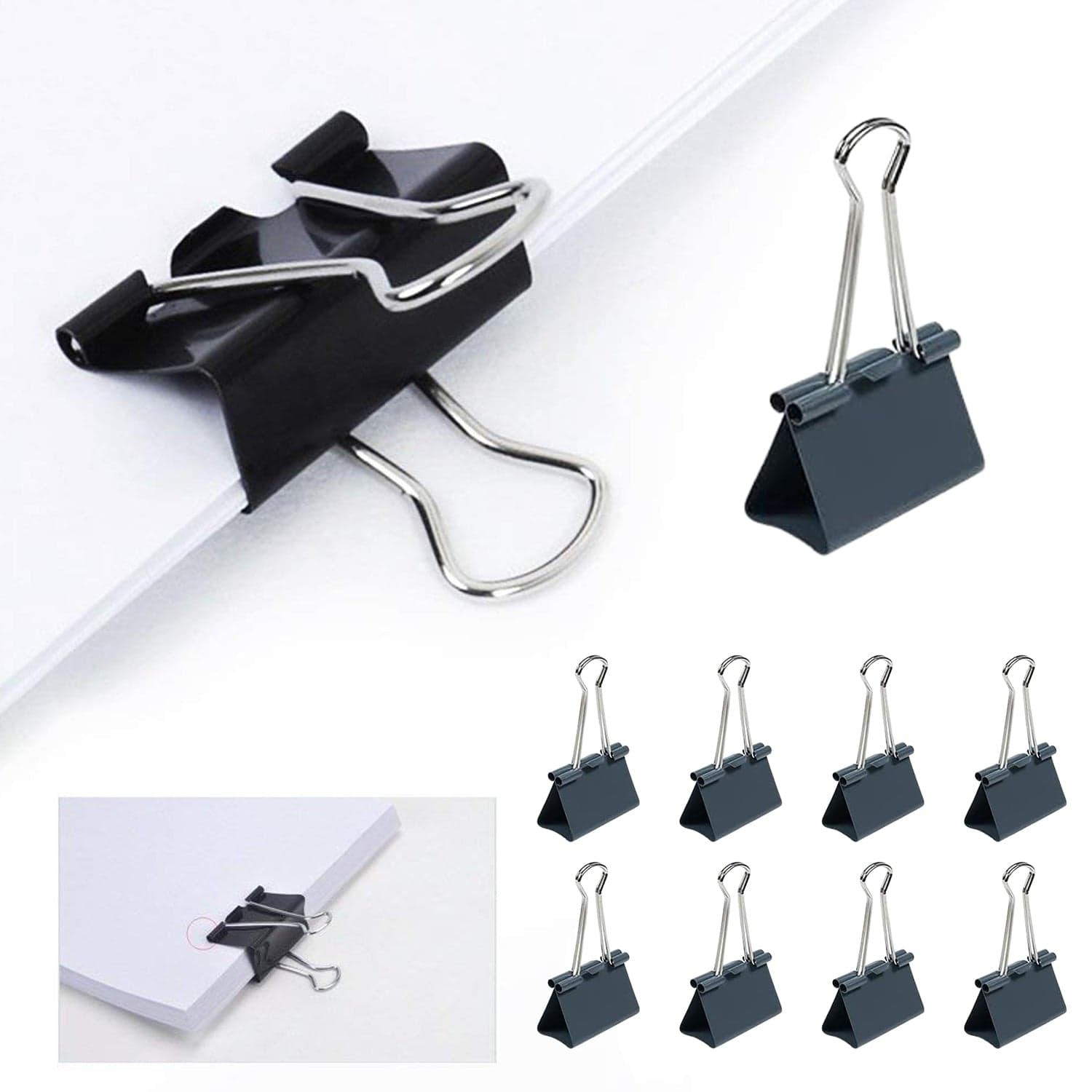 Paper Holding Binder Clips Paper Clips (8 Pcs Set / Mix Color) thumbnail 1