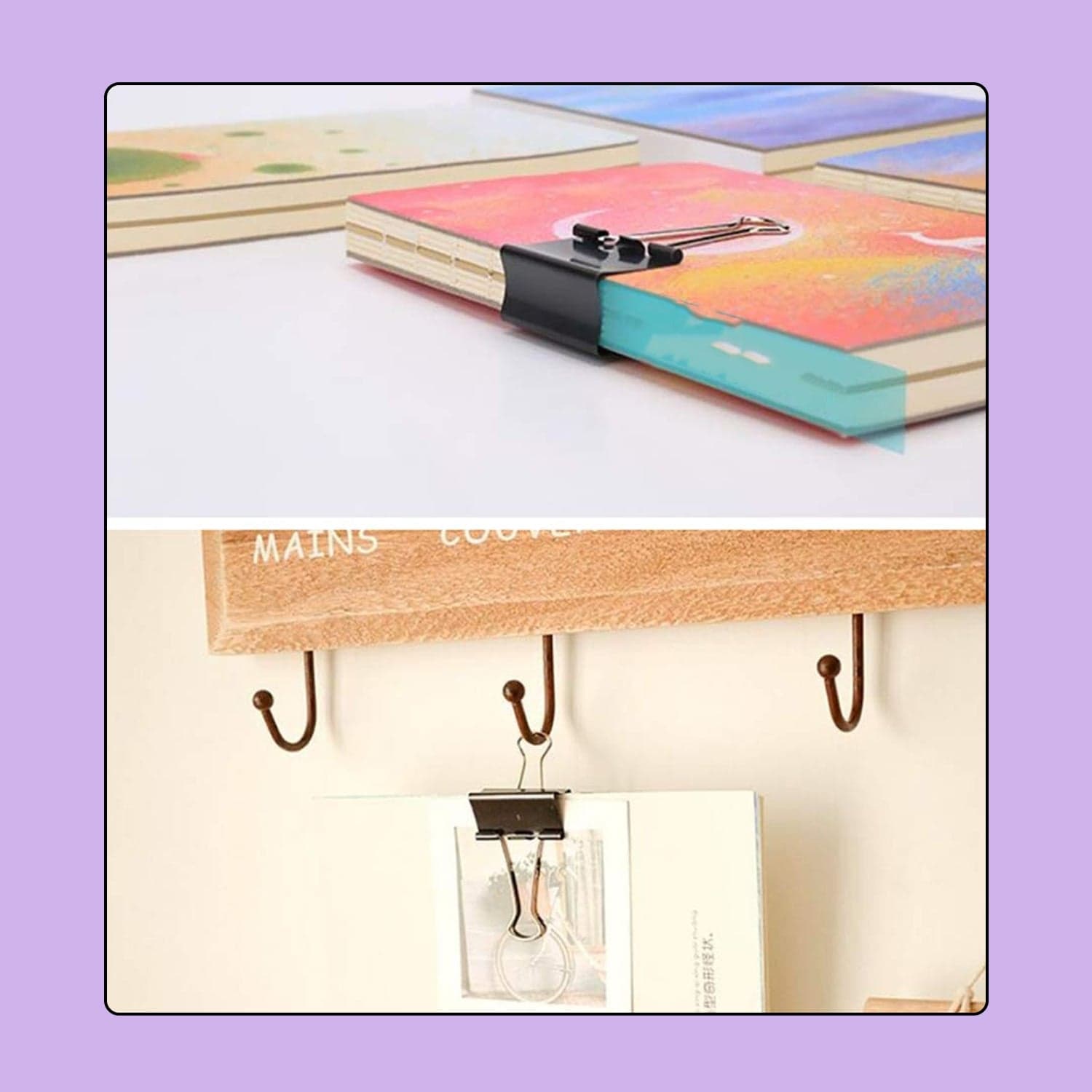 Paper Holding Binder Clips Paper Clips (8 Pcs Set / Mix Color) thumbnail 4