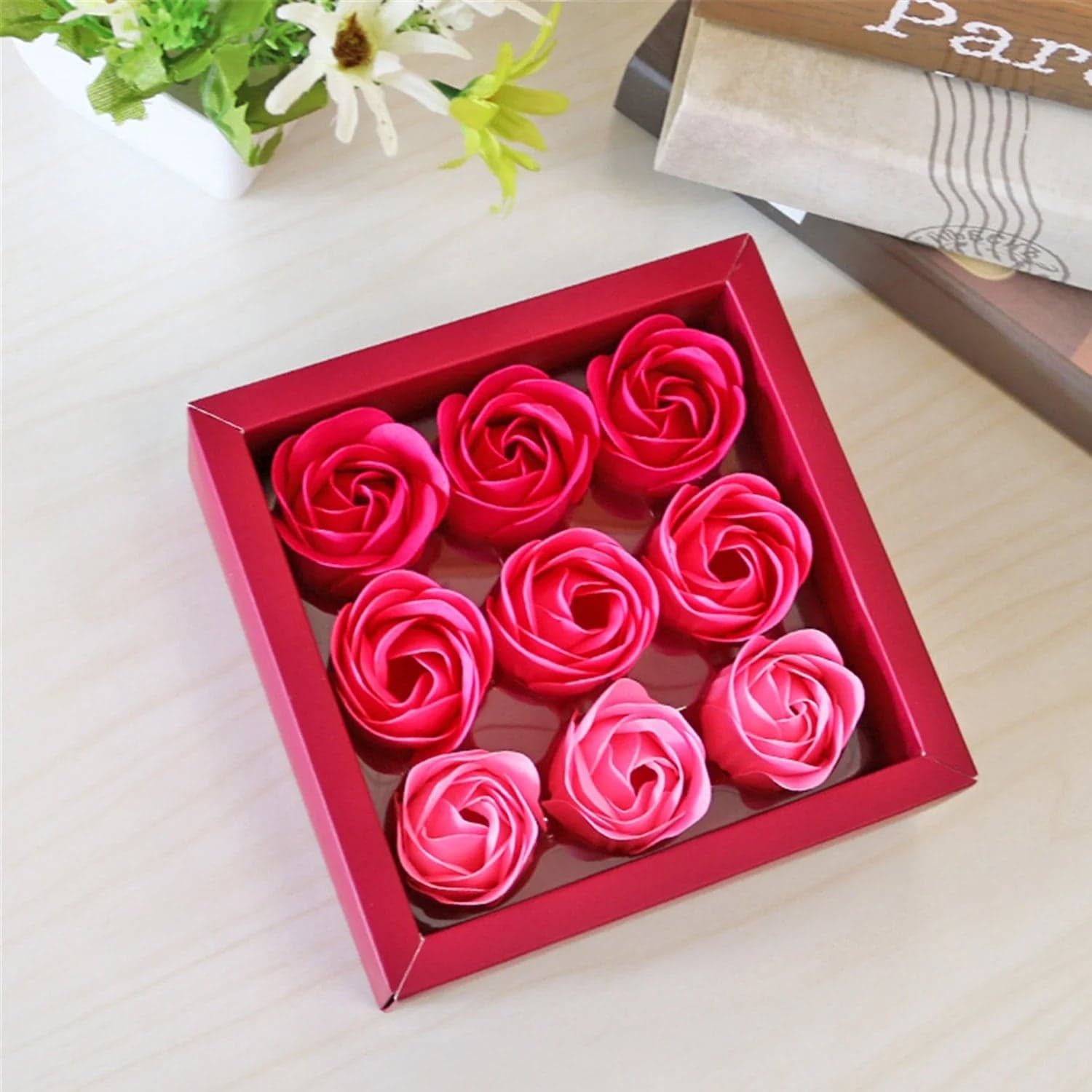 9 Pc Rose Flower Bath Soap (9 Pcs Set) thumbnail 4