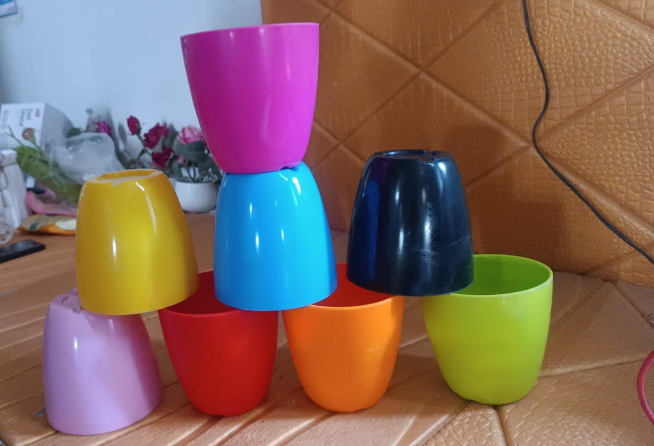 Plastic Flower Valencia (Pot) Home and Outdoor (1 Pc/Mix Colour) thumbnail 8