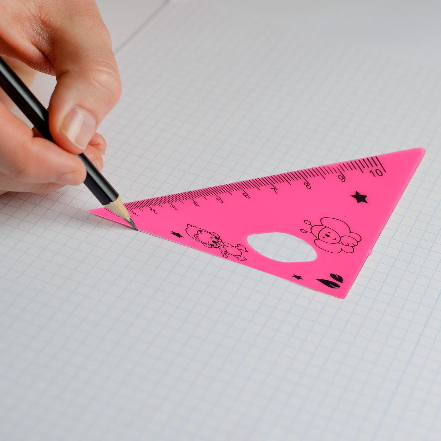 Cute Cartoon Giraffe Ruler / Scale Meter Ruler / Triangle Ruler (4 Pc Set) thumbnail 3