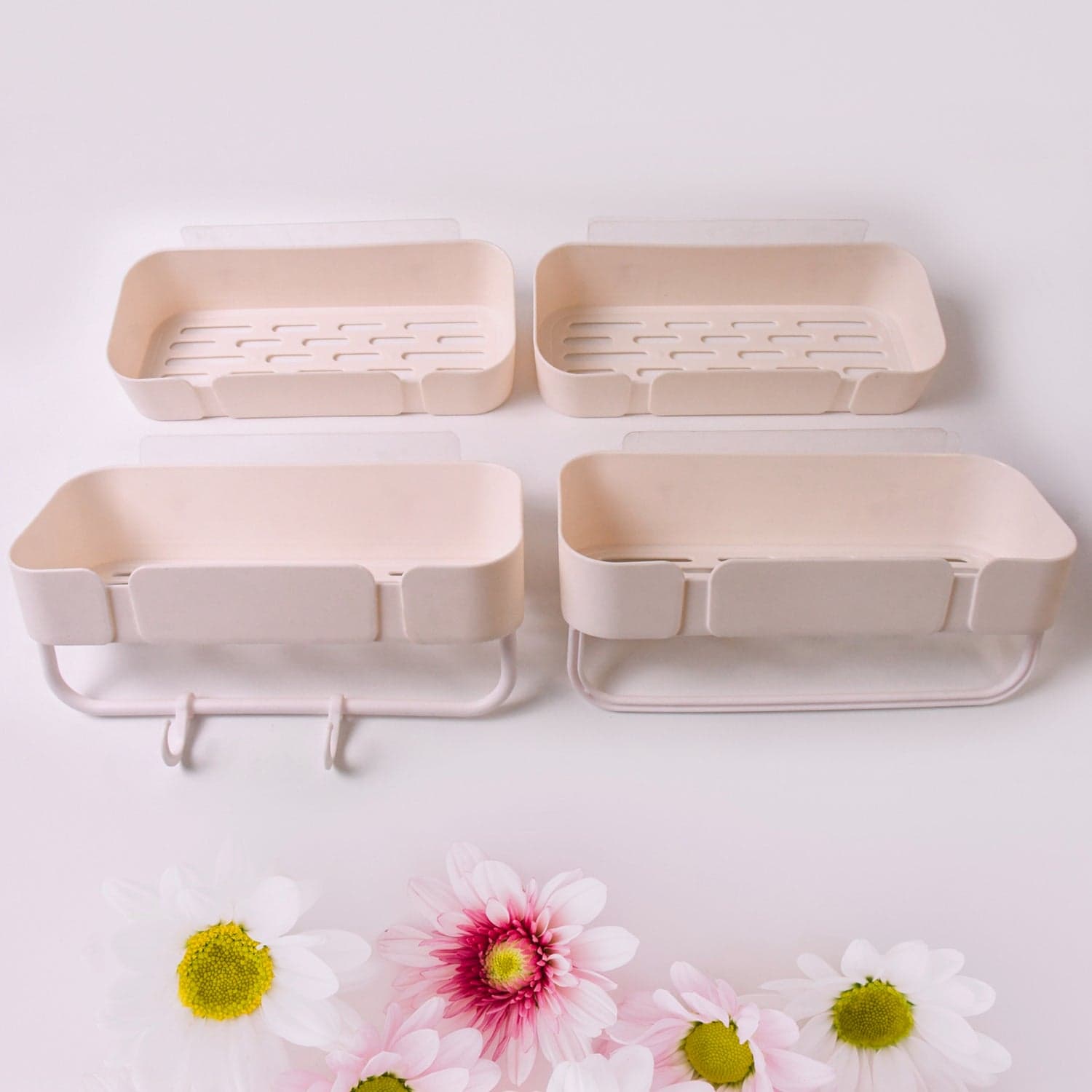 Multipurpose Kitchen Bathroom Wall Corner Shelf Rack (4 Pcs Set) thumbnail 3