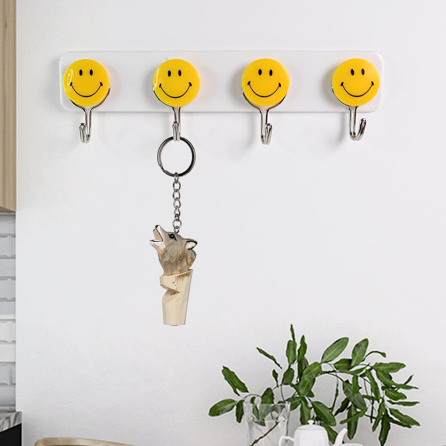 Multipurpose Self-Adhesive 4 hooks for wall Hook (1 Pc) thumbnail 5