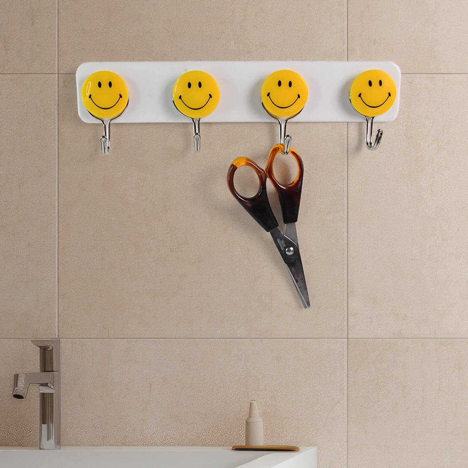 Multipurpose Self-Adhesive 4 hooks for wall Hook (1 Pc) thumbnail 6