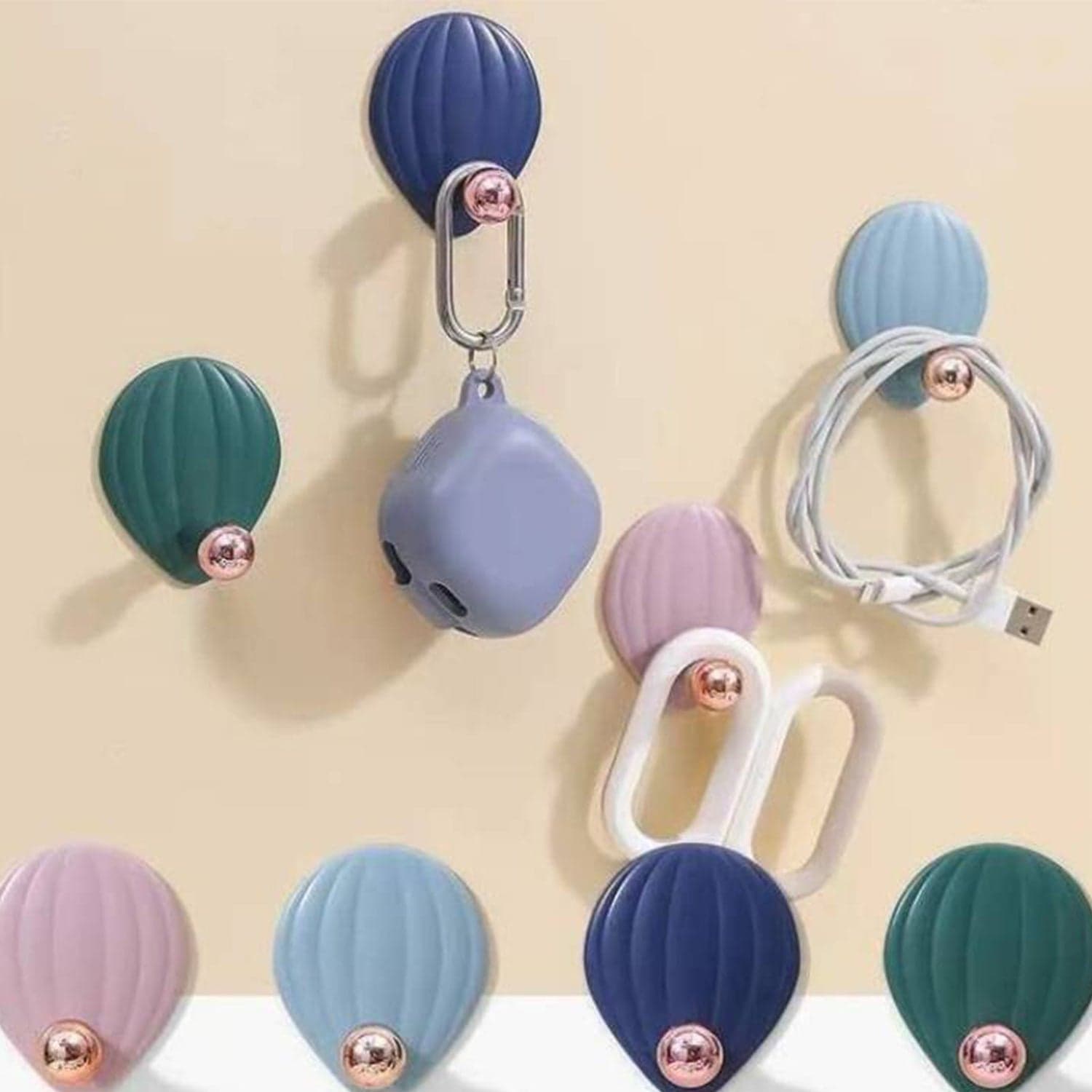 Self Adhesive Wall Hooks Waterproof Adhesive Sticky Stylish Hooks (4 Pc) thumbnail 4