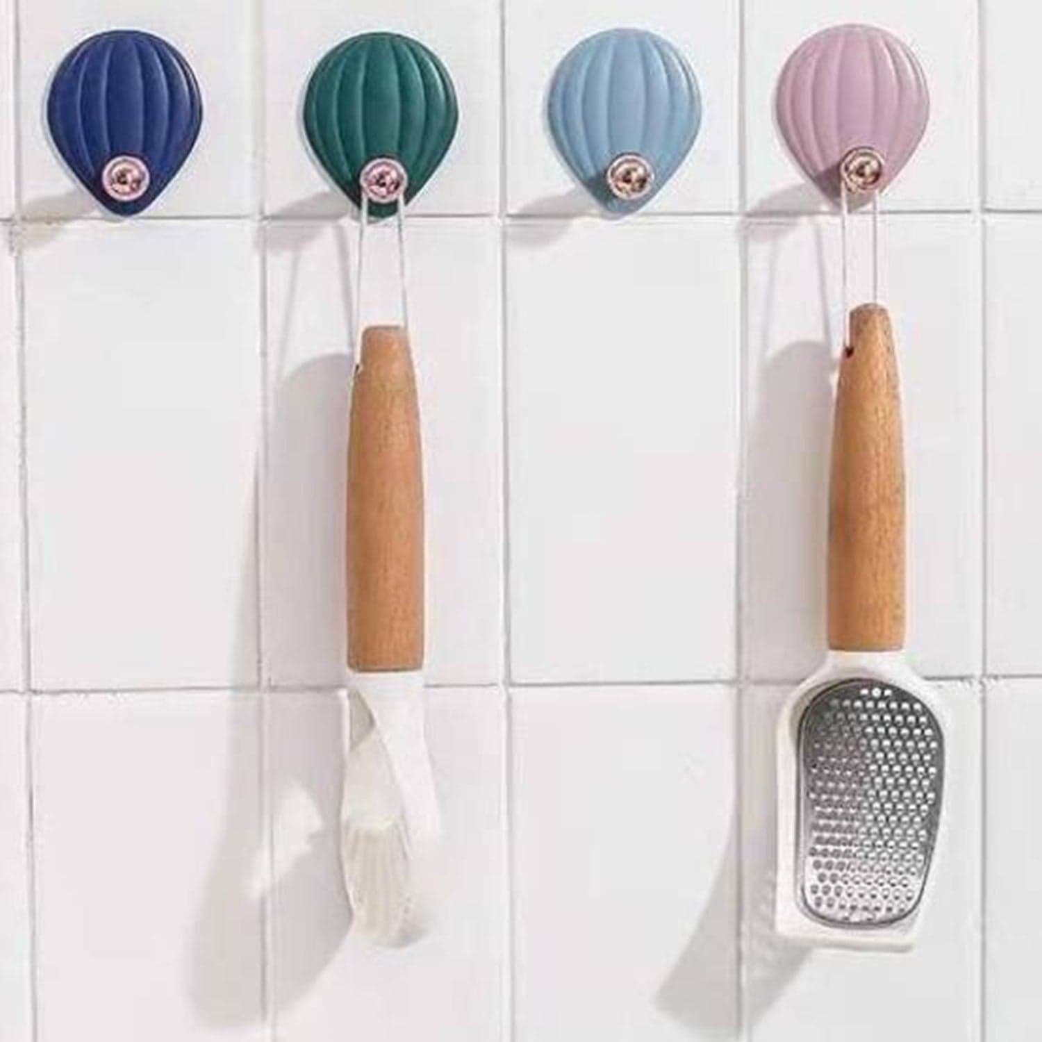 Self Adhesive Wall Hooks Waterproof Adhesive Sticky Stylish Hooks (4 Pc) thumbnail 6