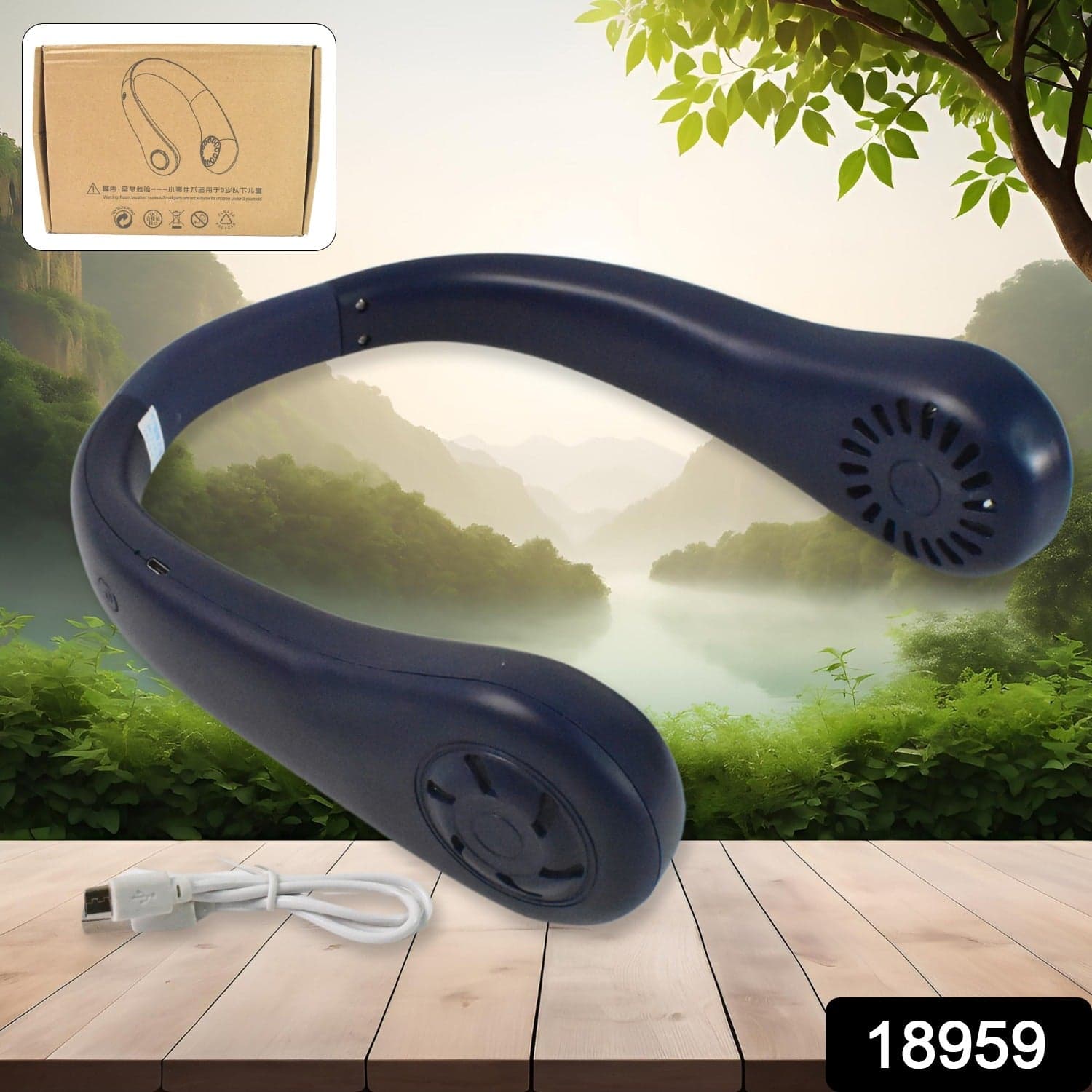 Neck Fans Portable Rechargeable Prime, Bladeless Personal Fans for Your Neck Face thumbnail 2