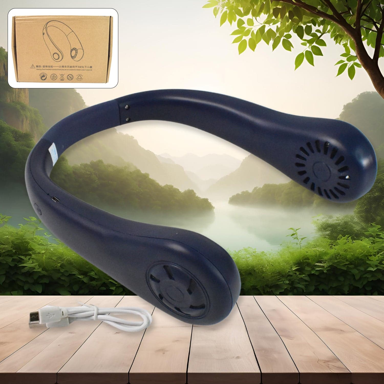 Neck Fans Portable Rechargeable Prime, Bladeless Personal Fans for Your Neck Face thumbnail 4