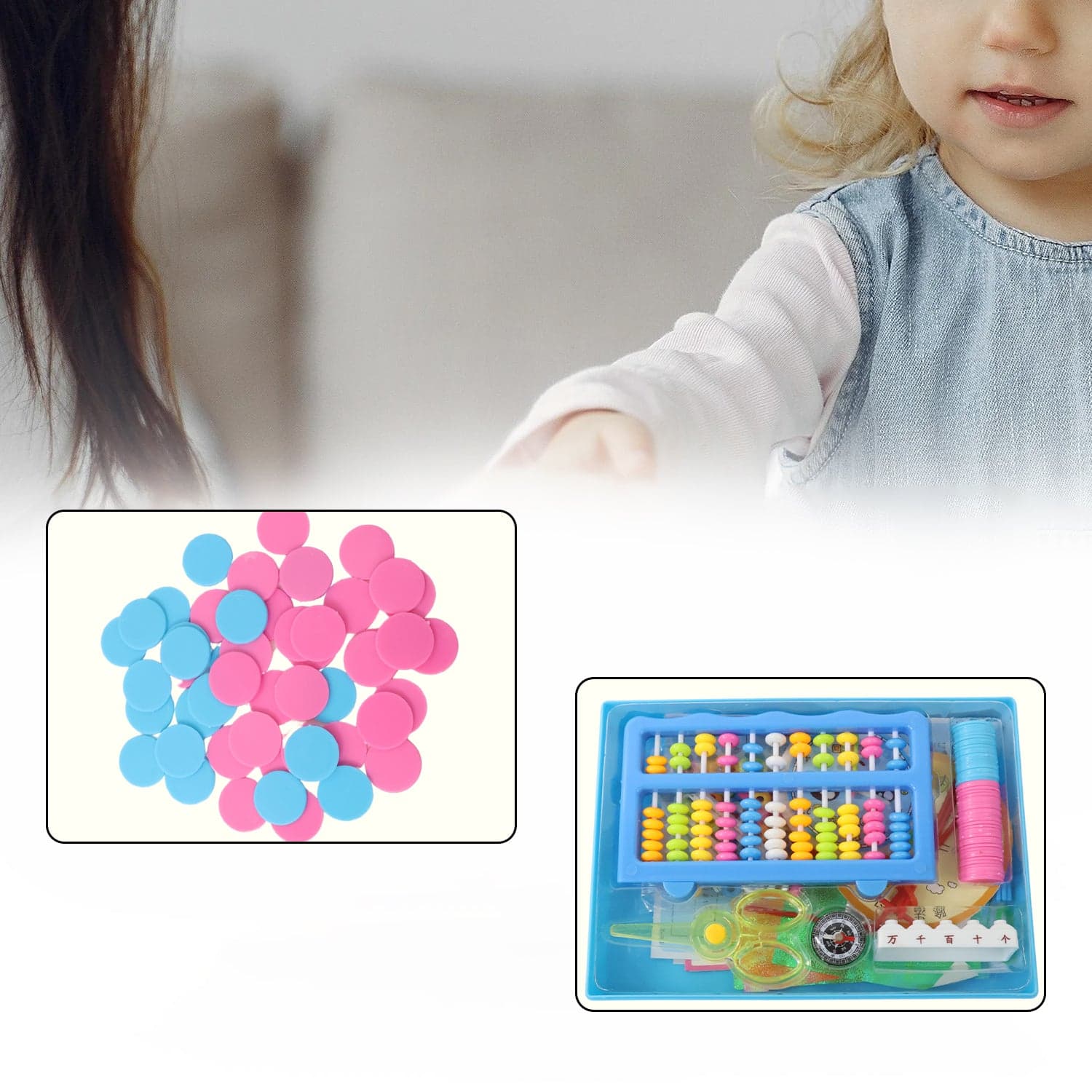 Abacus 11 Rods Counting Abacuses Toy Bead Educational Tools (1 Set) thumbnail 3