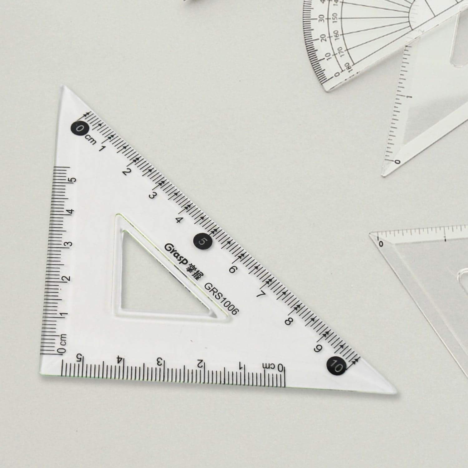 4-Piece Geometry Set, Triangle Ruler Protractor Straight Ruler thumbnail 3