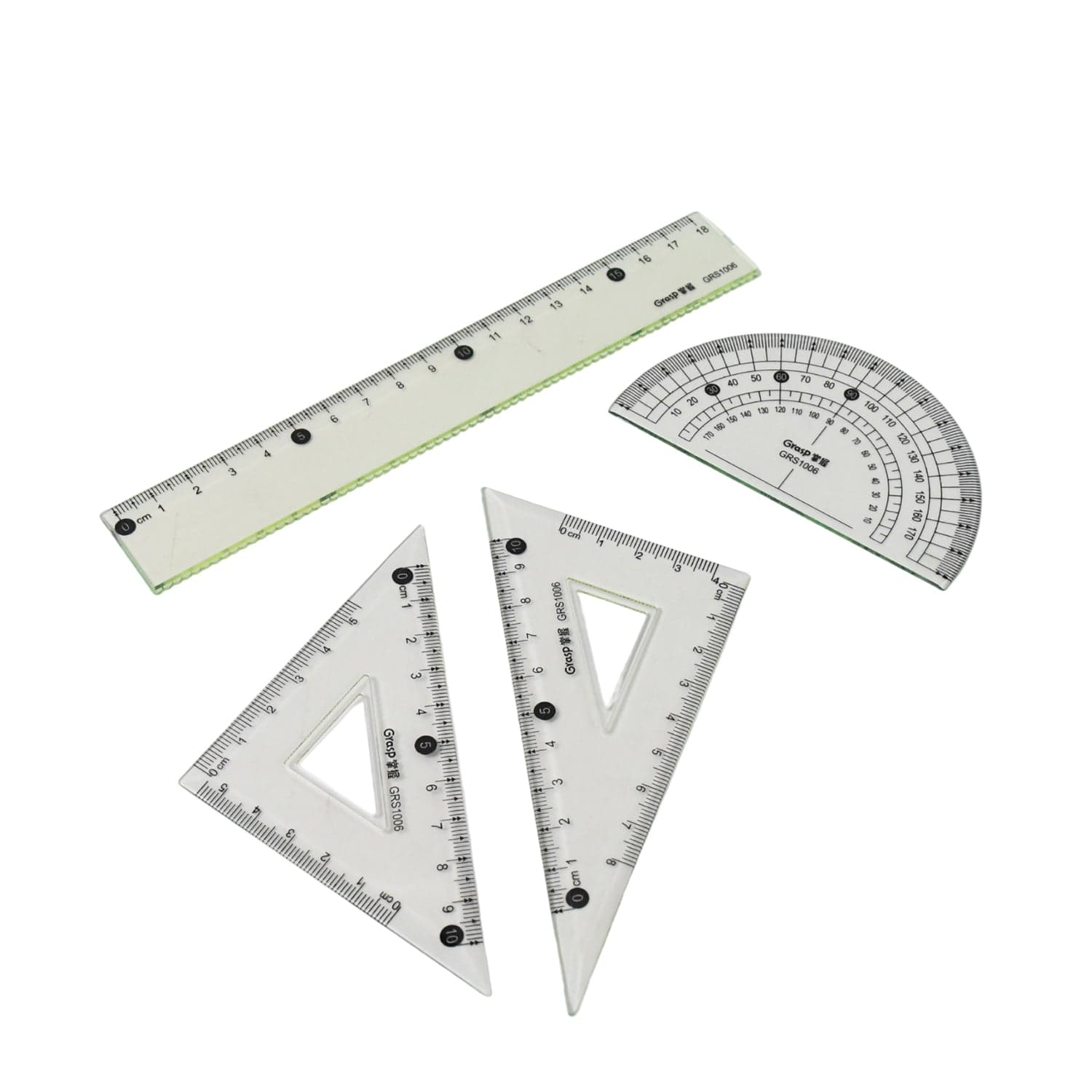 4-Piece Geometry Set, Triangle Ruler Protractor Straight Ruler thumbnail 5