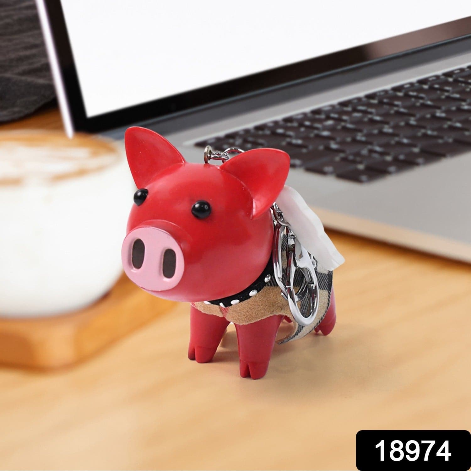 Cute Pig Keyring Keychain (1 Pc) thumbnail 2