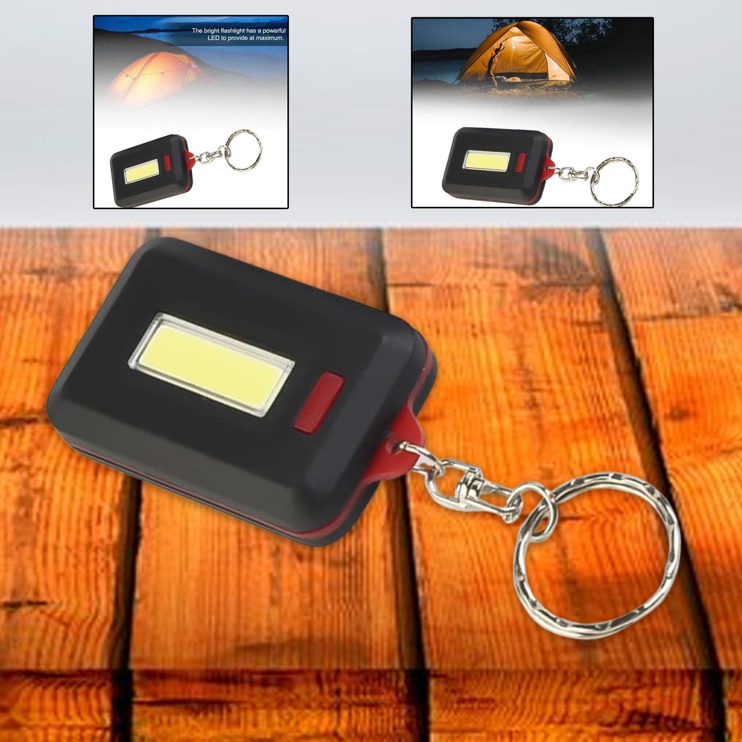 LED Keychain COB Light with Hook & Loop thumbnail 1