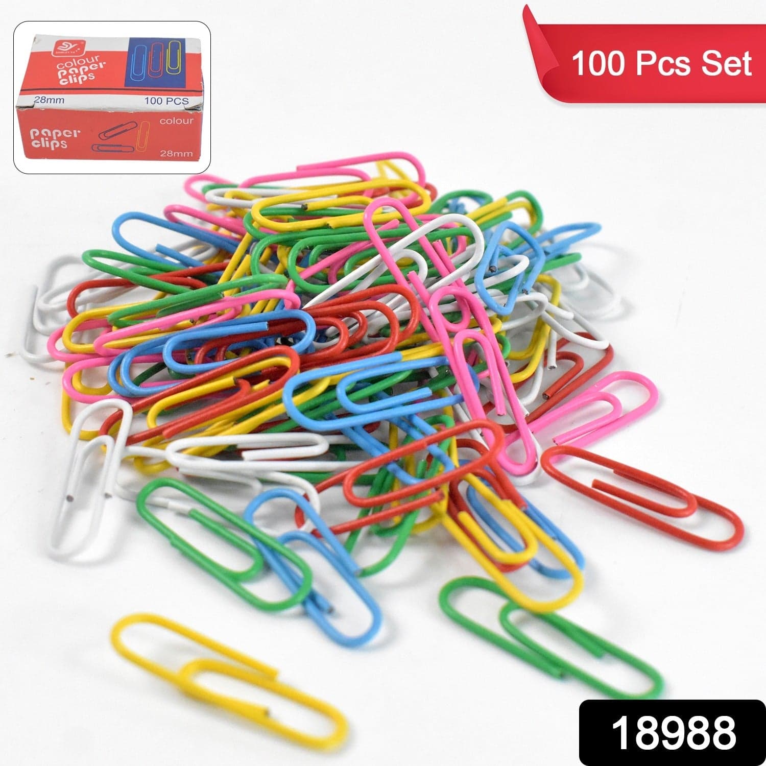 Metal U Shape Paper Pin / Clip 28 mm (100 Pcs Set) thumbnail 2