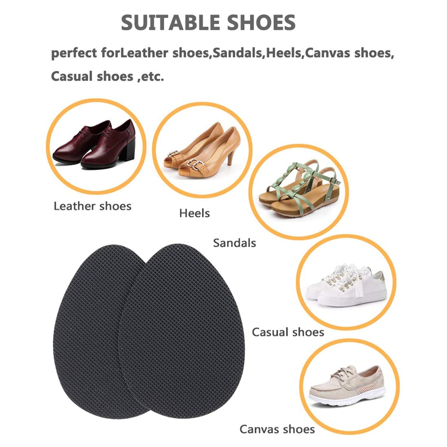 Self Adhesive Anti Slip Grip Sticker For Shoes, Sandals, Heels (1 Pc) thumbnail 3