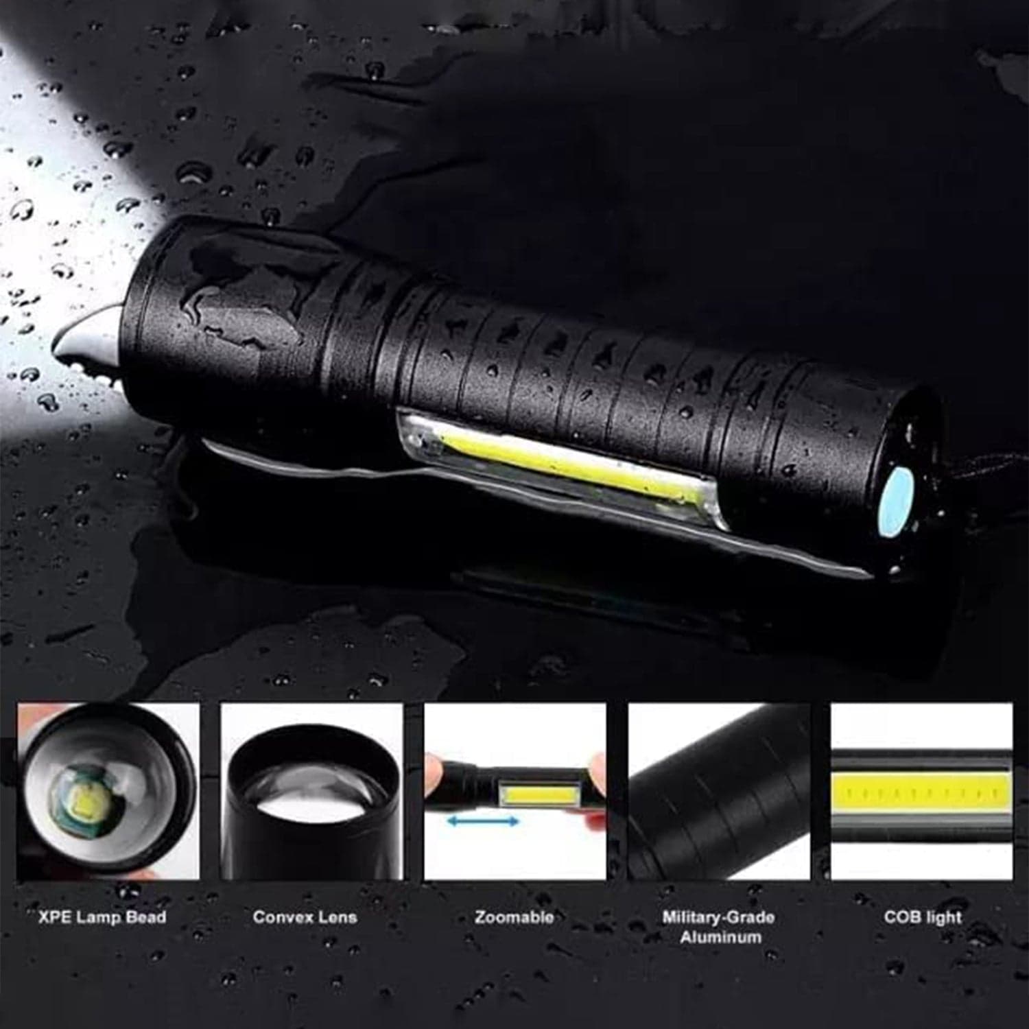 Mini 2 in 1 High Power Pocket Torch Light (1 Pc / Mix Design) thumbnail 6