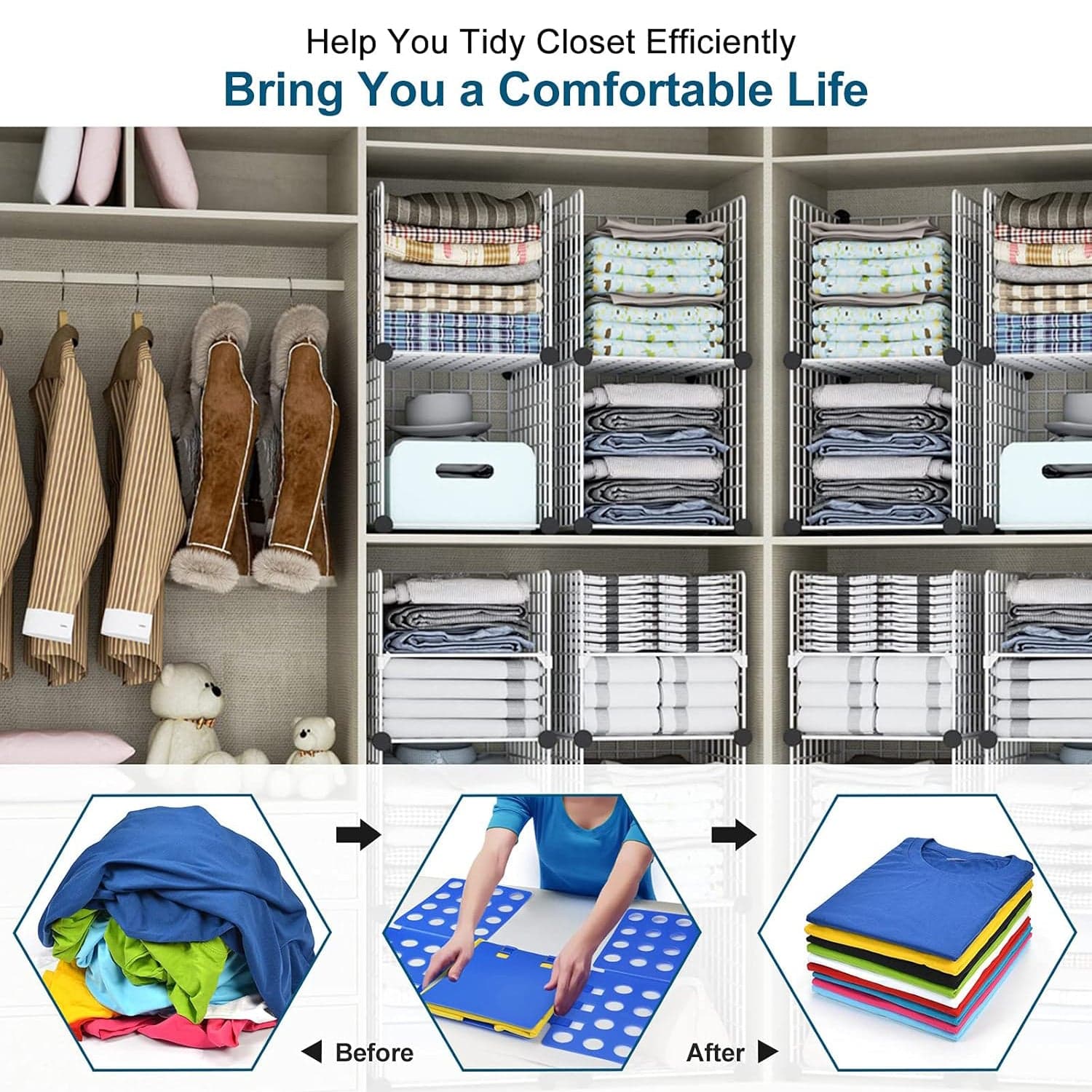 Plastic Large Folding Clothes Board (1 Set) thumbnail 5