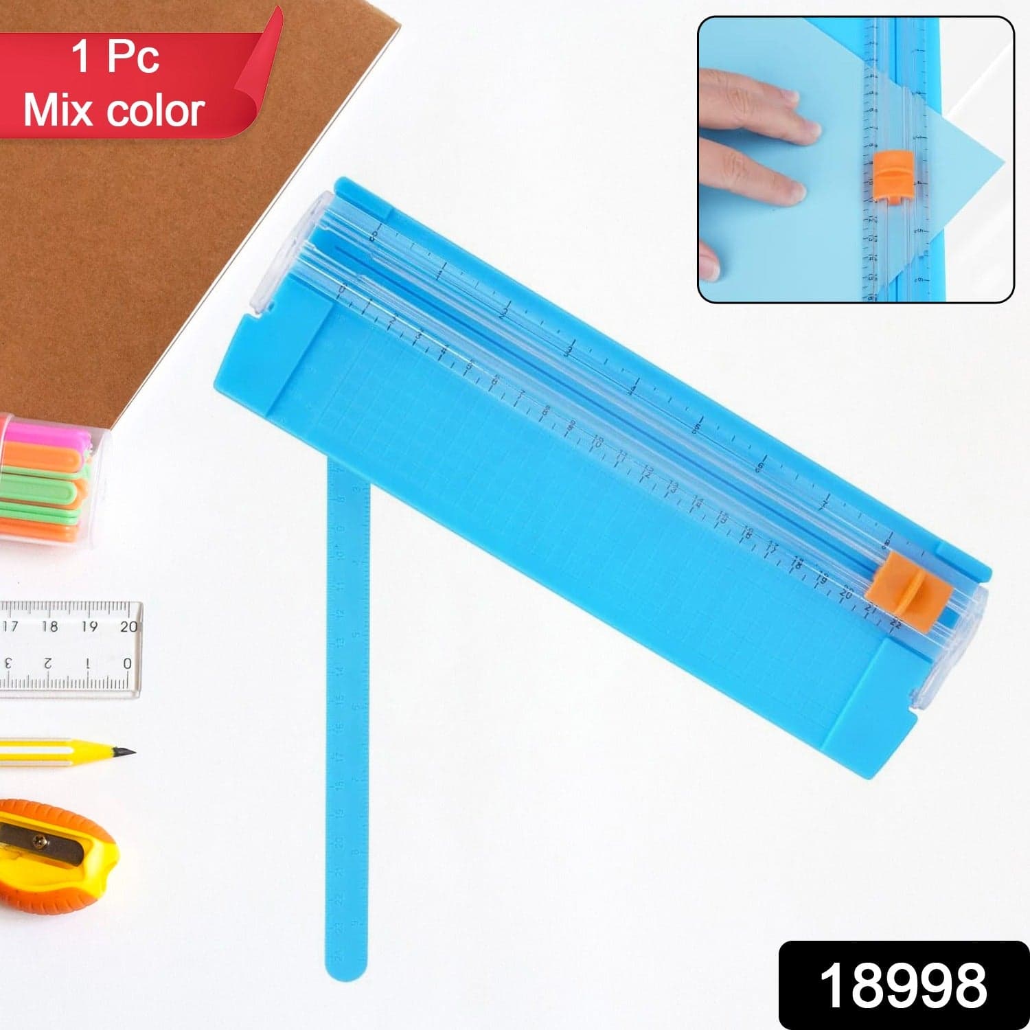 Paper Cutter, A5 Mini Paper Cutter, Portable Paper Cutting Machine (1 Pc / Mix Color) thumbnail 2