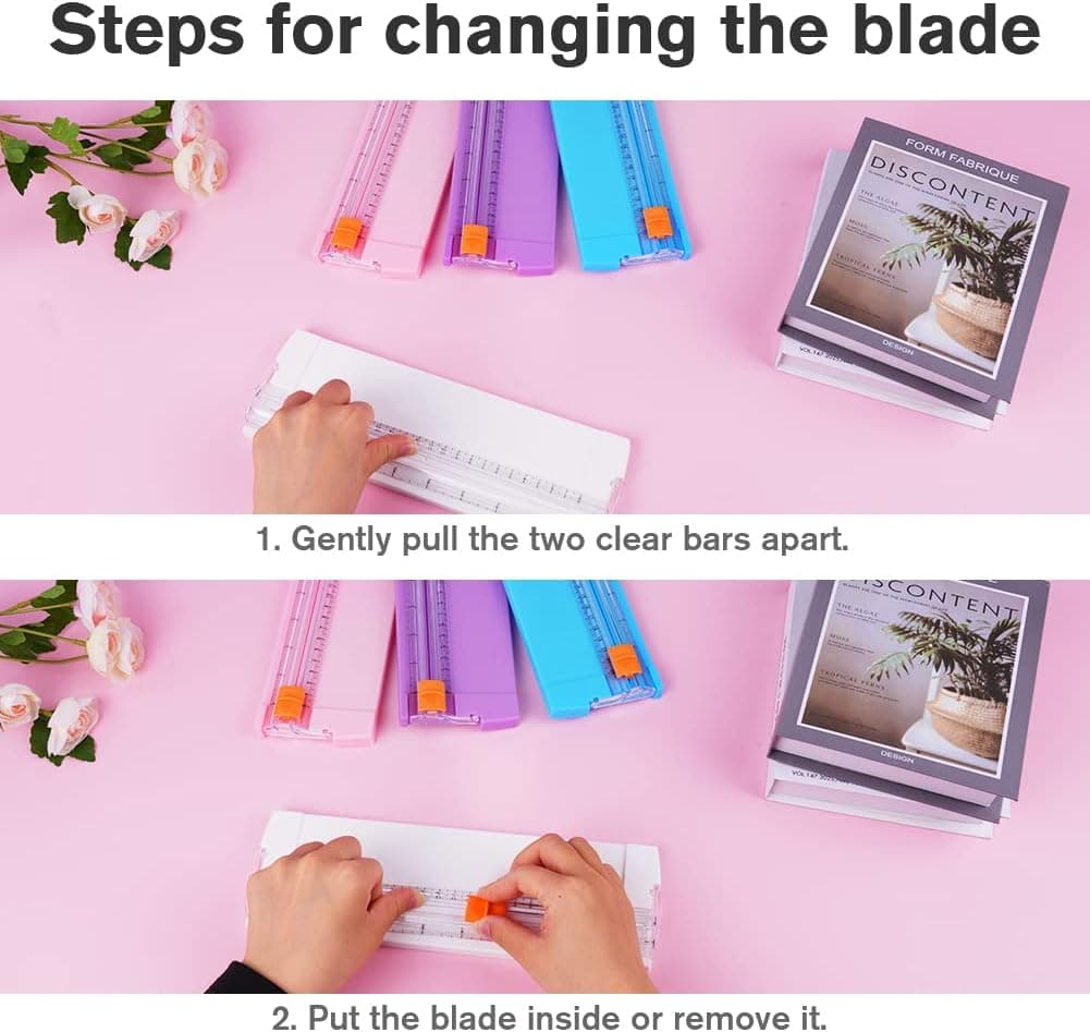 Paper Cutter, A5 Mini Paper Cutter, Portable Paper Cutting Machine (1 Pc / Mix Color) thumbnail 4