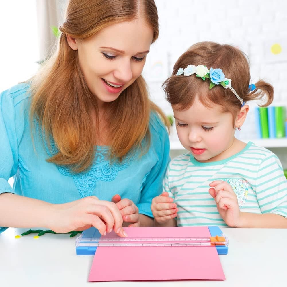 Paper Cutter, A5 Mini Paper Cutter, Portable Paper Cutting Machine (1 Pc / Mix Color) thumbnail 7