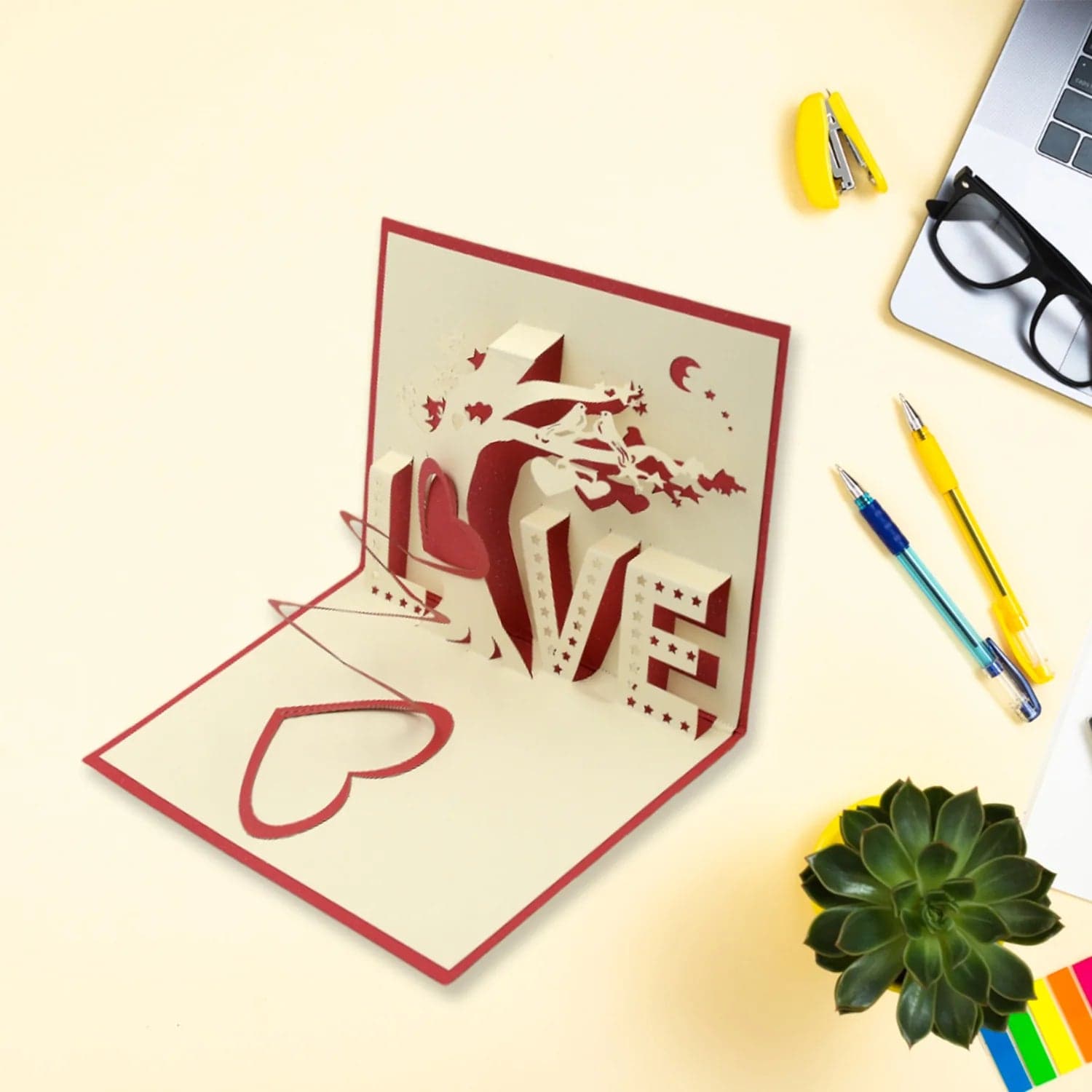 Valentine's Day Love Set - Heart Light, Chocolates & Golden Flower Gift Box thumbnail 3