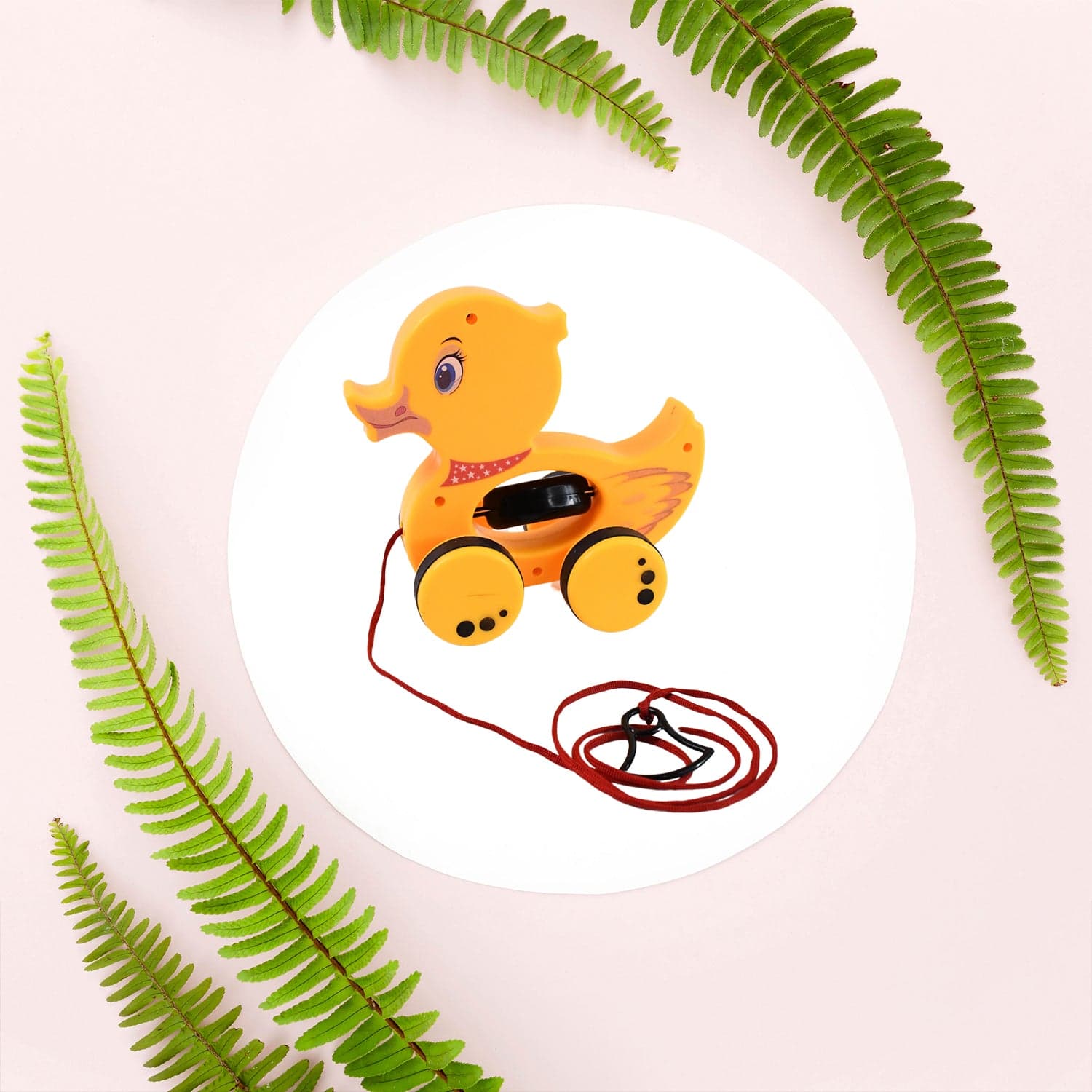 Pull Along Toy with Attractive Design, Developmental Toy for 1-Year-Old Girl Boy (Duck) thumbnail 3