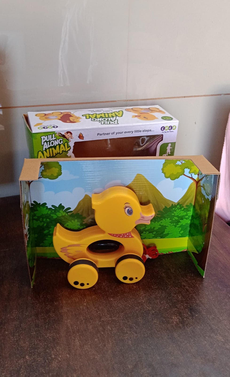 Pull Along Toy with Attractive Design, Developmental Toy for 1-Year-Old Girl Boy (Duck) thumbnail 7