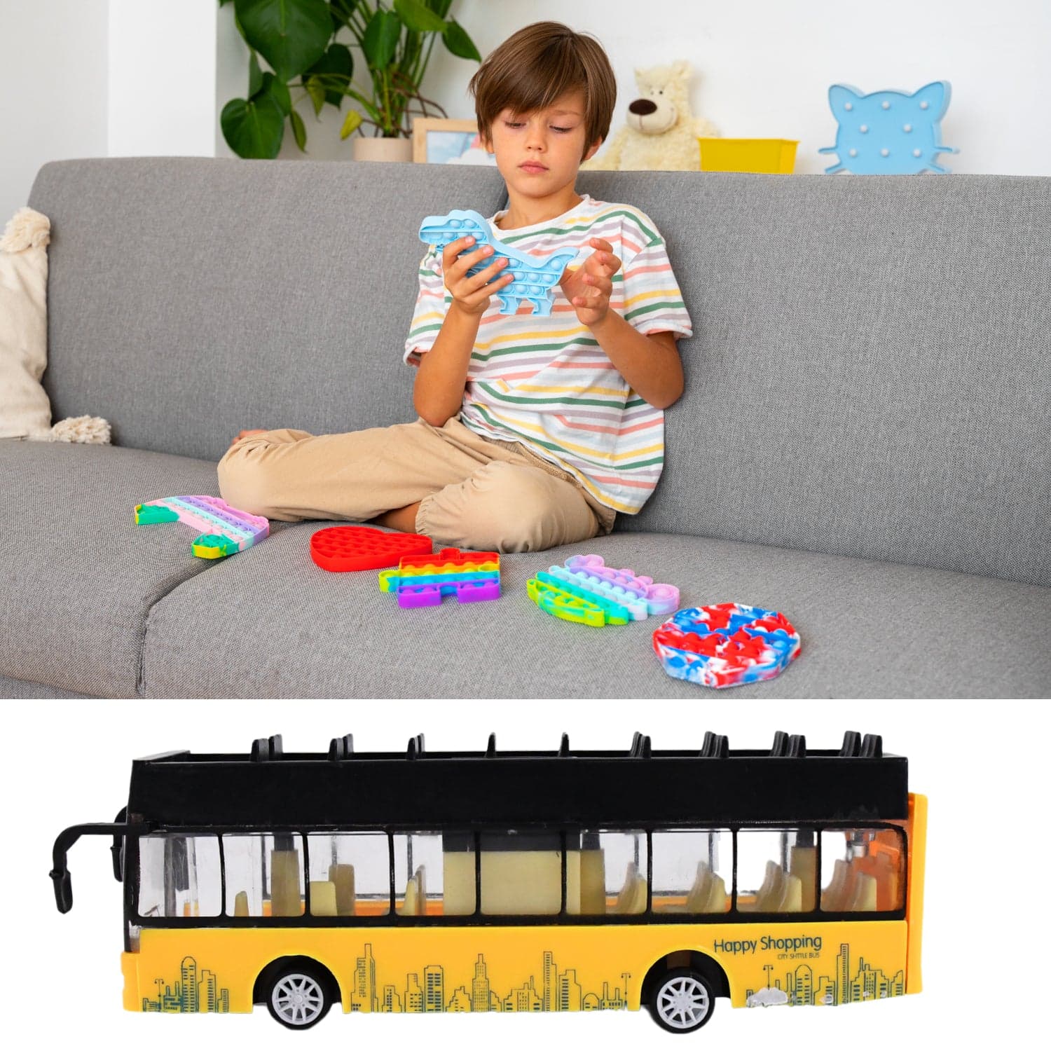 Die-cast Alloy London Long Bus Double Decker Sightseeing Bus thumbnail 6