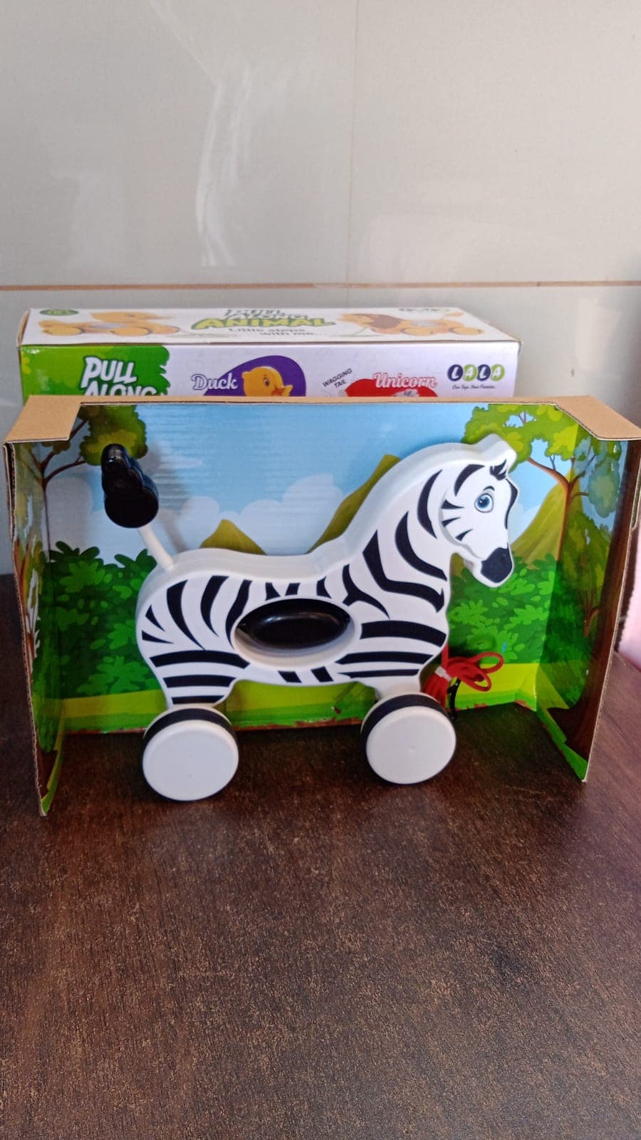 Zebra Pull Along Toy Baby Early Walking Pull Toy Rope Toy for Babies Walking Toy thumbnail 7