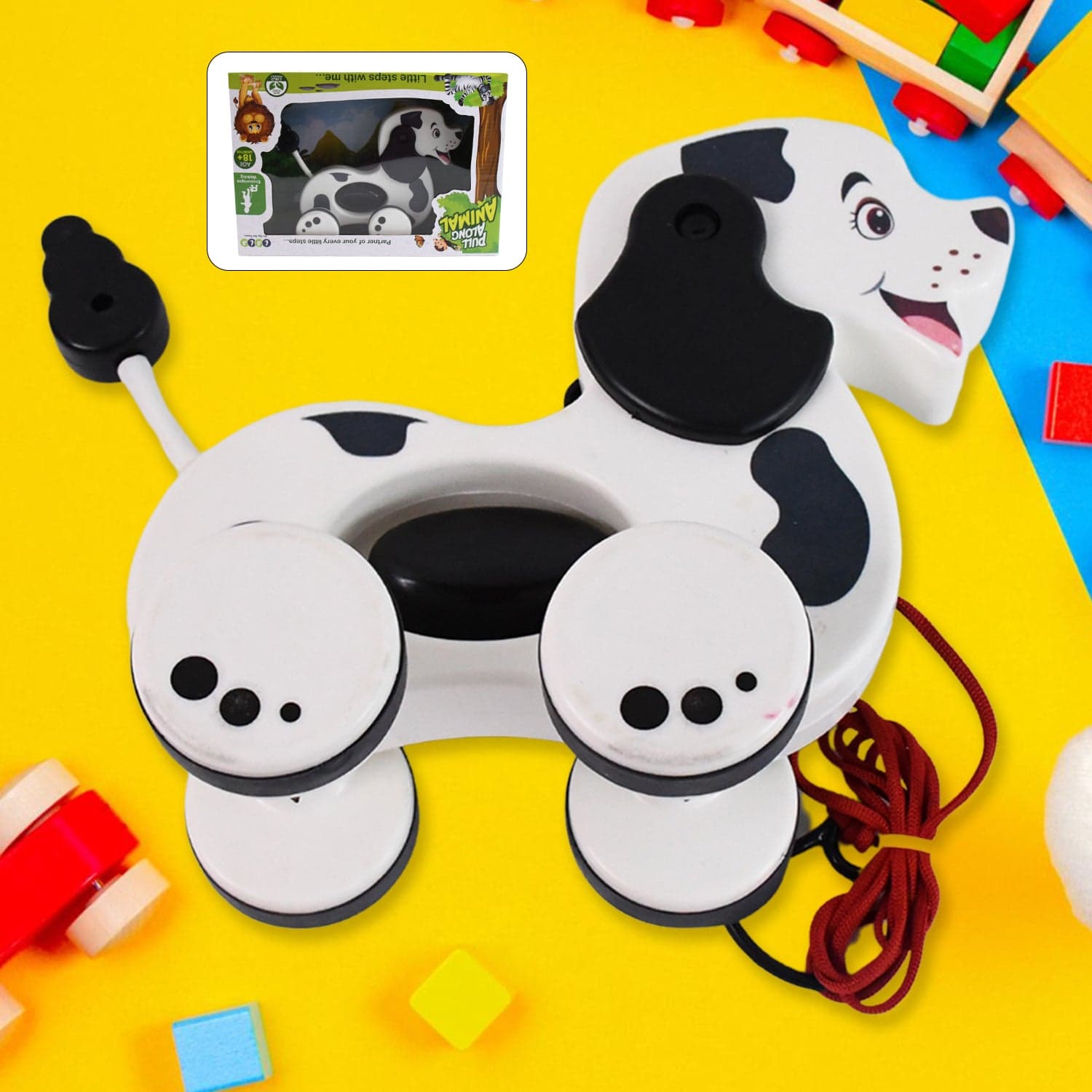 Dog Pull Along Toddler Toy with Attractive Design (1 Pc) thumbnail 1