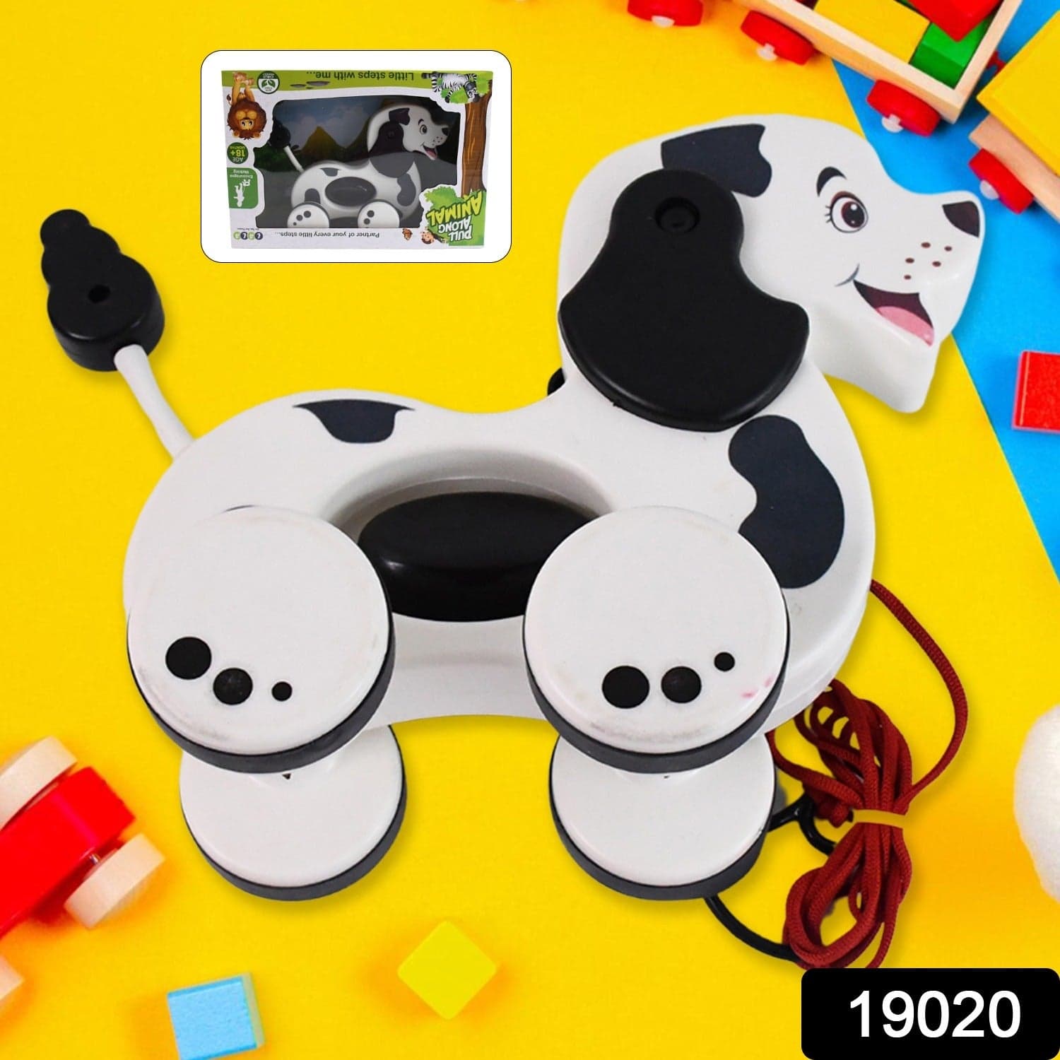 Dog Pull Along Toddler Toy with Attractive Design (1 Pc) thumbnail 2