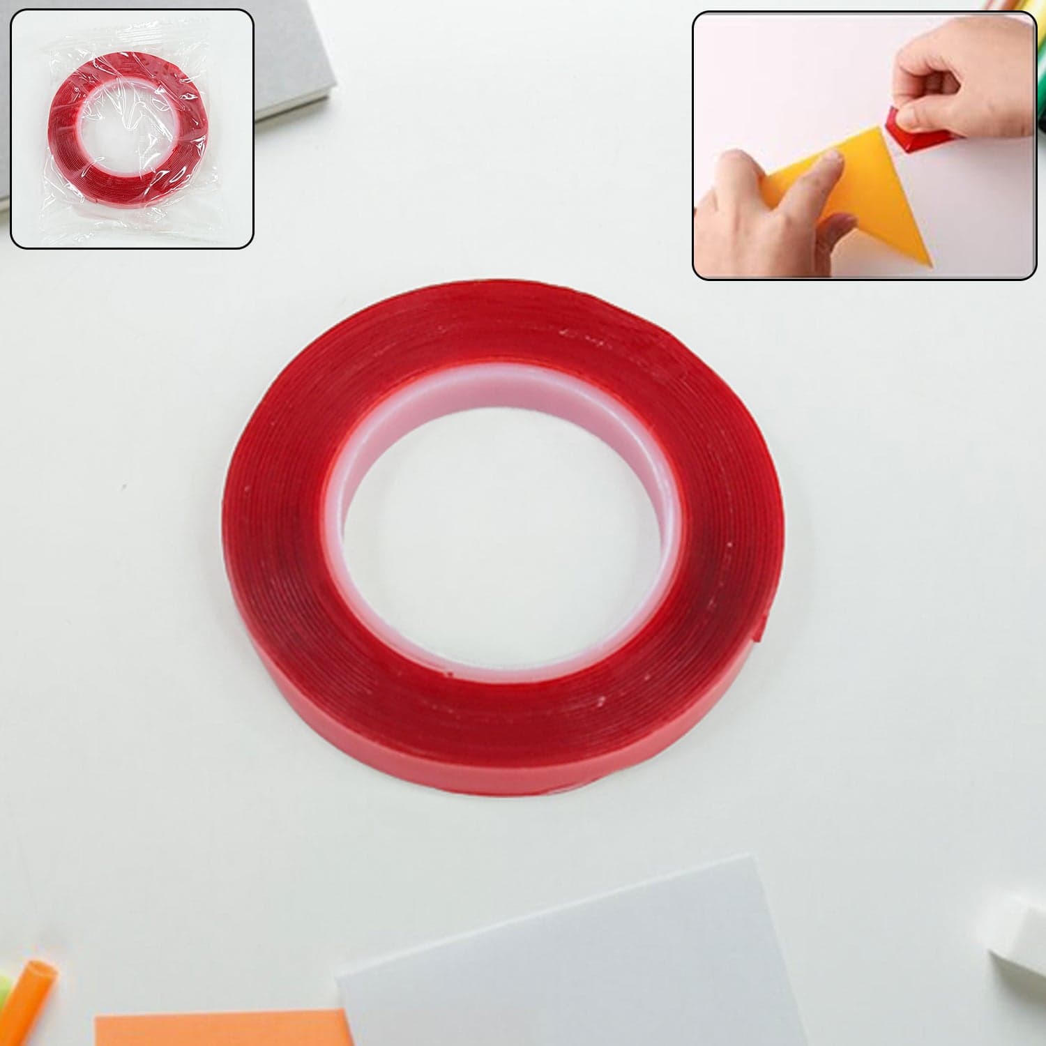 Heavy Duty Transparent Acrylic Foam Mounting Tape (3 Mtr Approx / 1 Pc) thumbnail 3