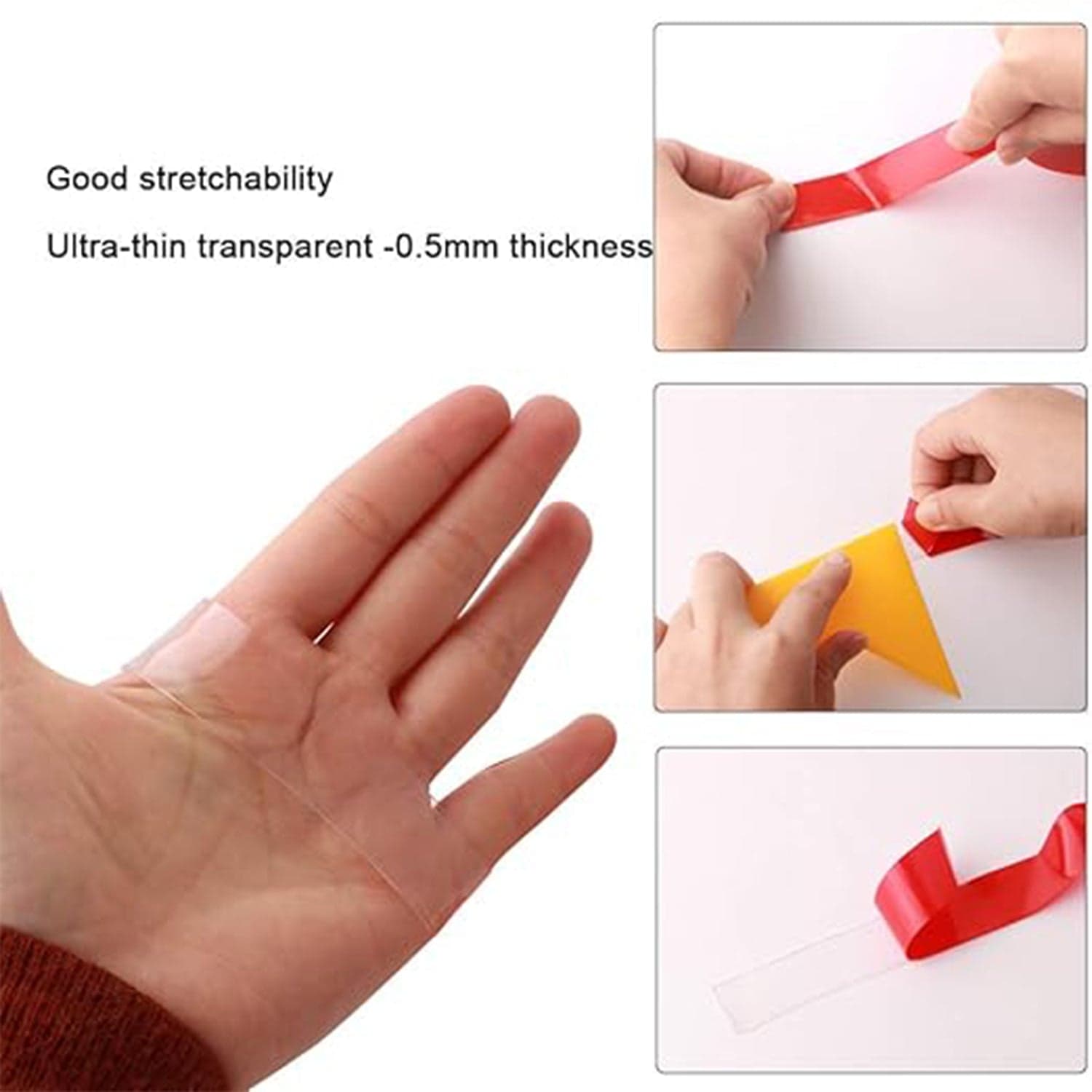 Heavy Duty Transparent Acrylic Foam Mounting Tape (3 Mtr Approx / 1 Pc) thumbnail 4