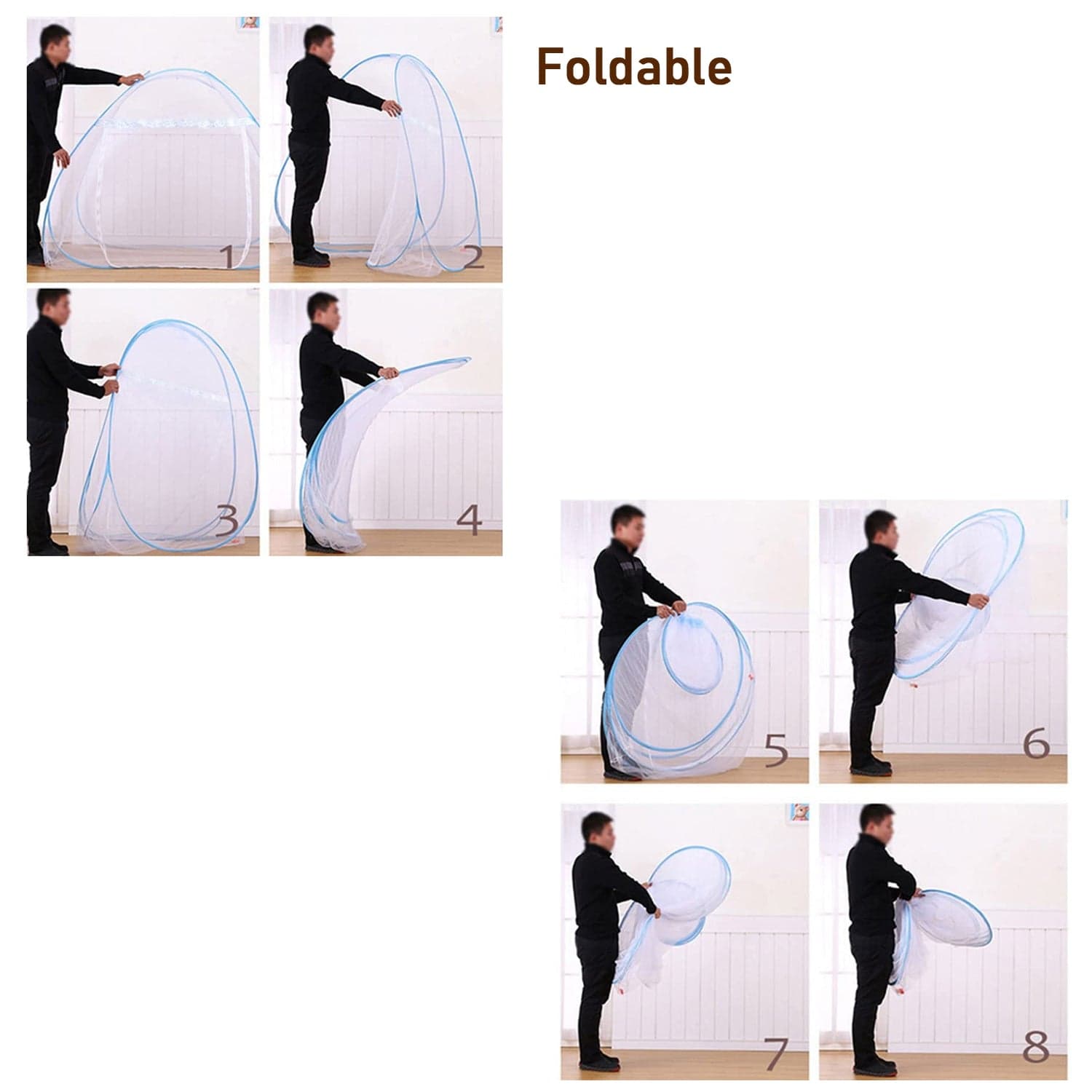Premium Polyester Foldable Mosquito Net Tent (100 Cm Long / 1 Pc) thumbnail 4