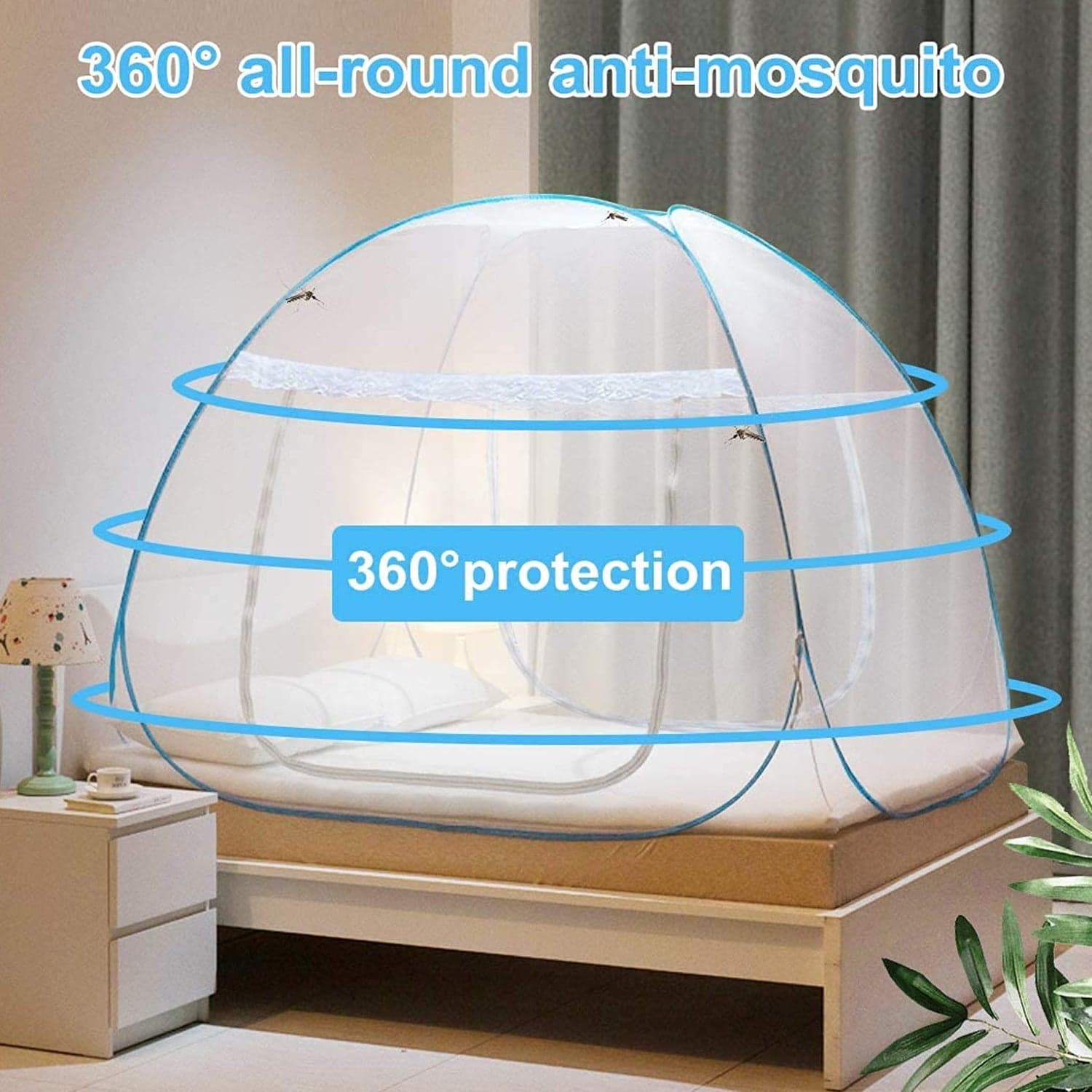 Premium Polyester Foldable Mosquito Net Tent (100 Cm Long / 1 Pc) thumbnail 7