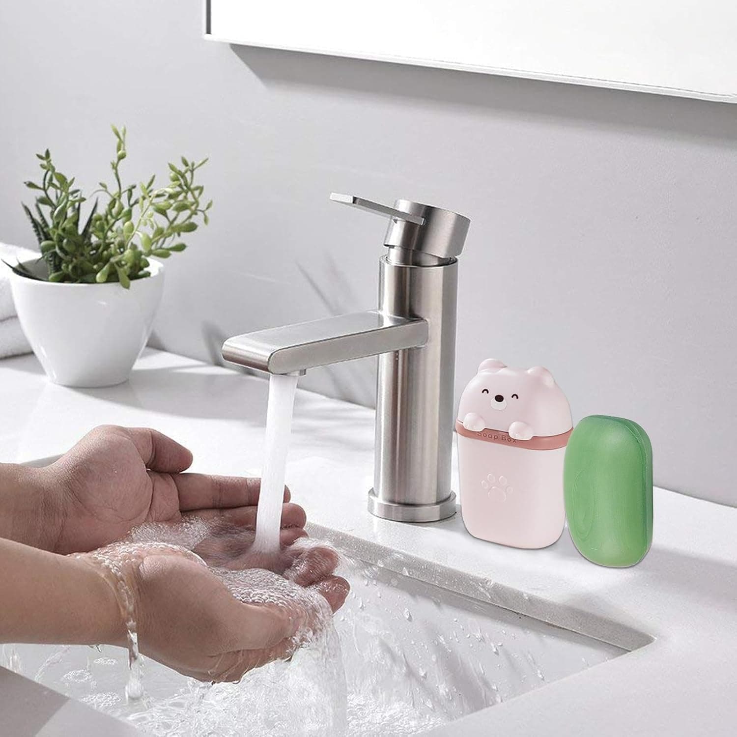 Cute Bear Shaped Soap Case 1 Pc thumbnail 6