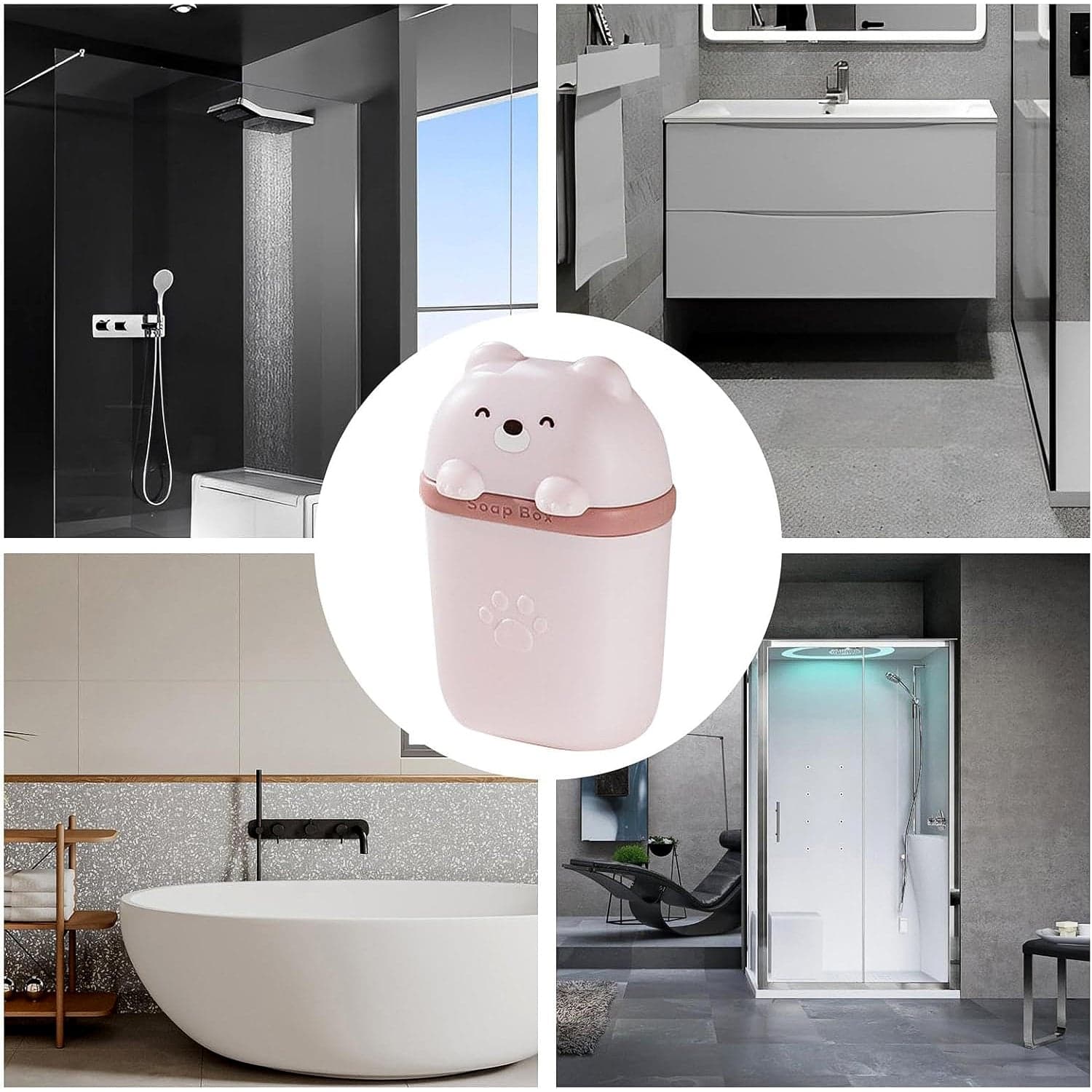 Cute Bear Shaped Soap Case 1 Pc thumbnail 7