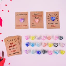 Heart Shaped Crystal Gem 24 Pc