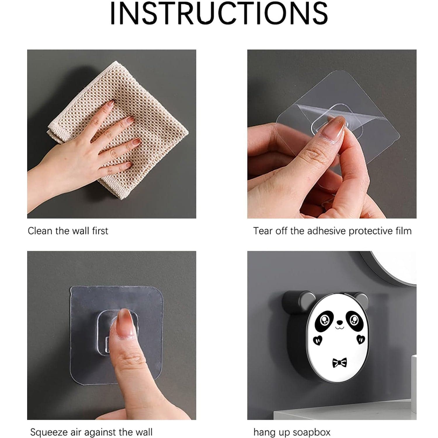 Plastic Cute Panda Soap Box thumbnail 4
